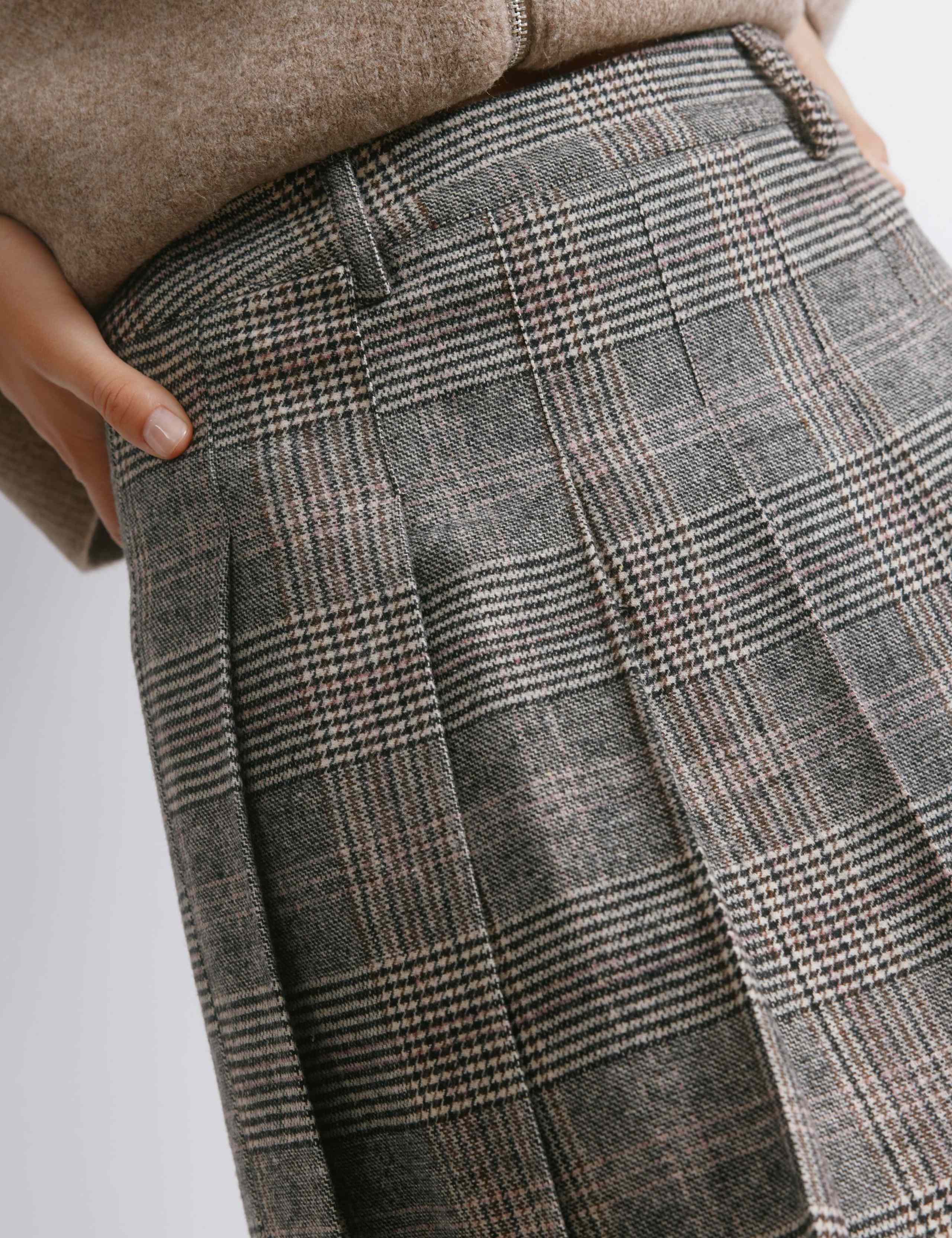 Checked Pleated Mini Skirt 4 of 4