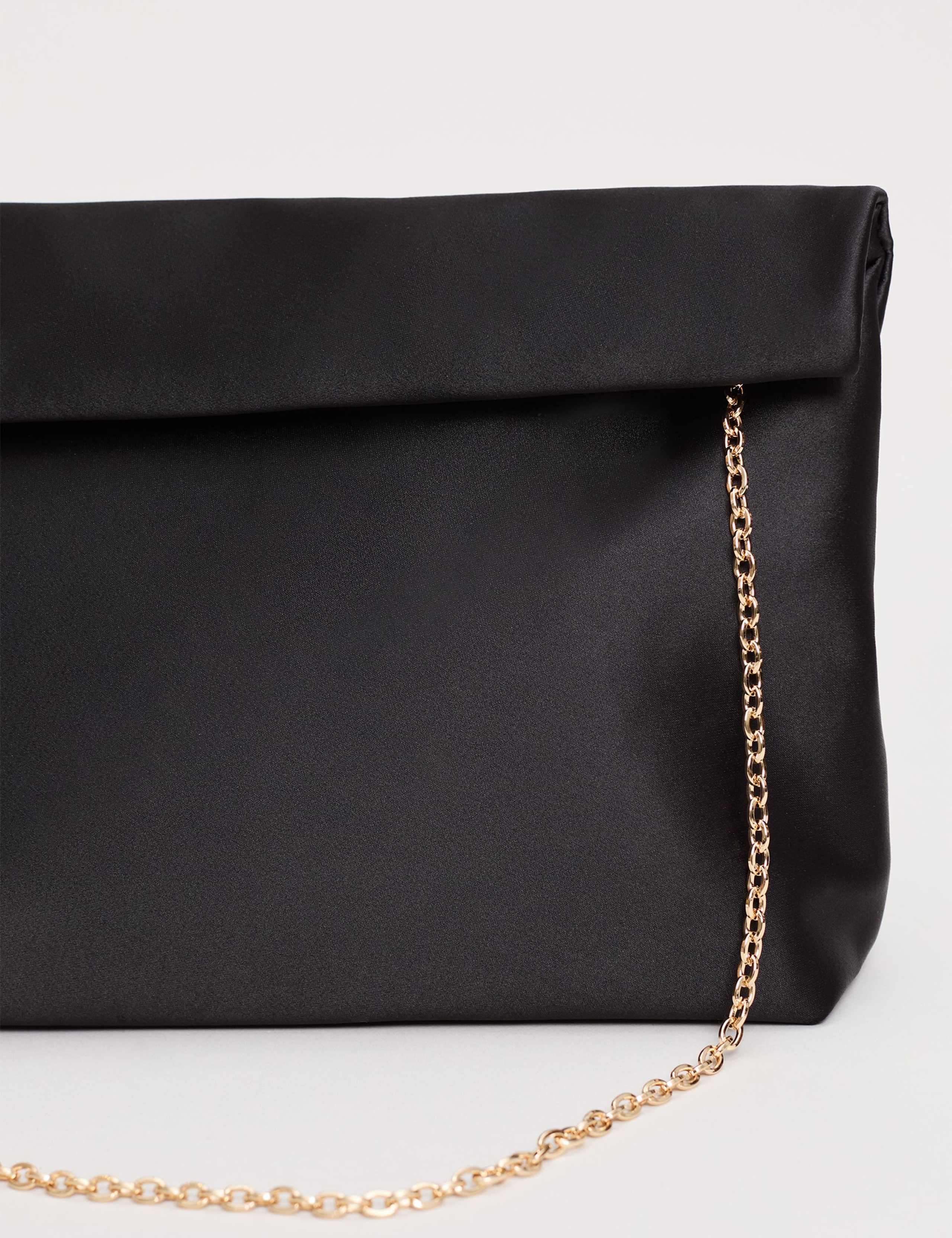 Satin Rollover Clutch Bag 7 of 7