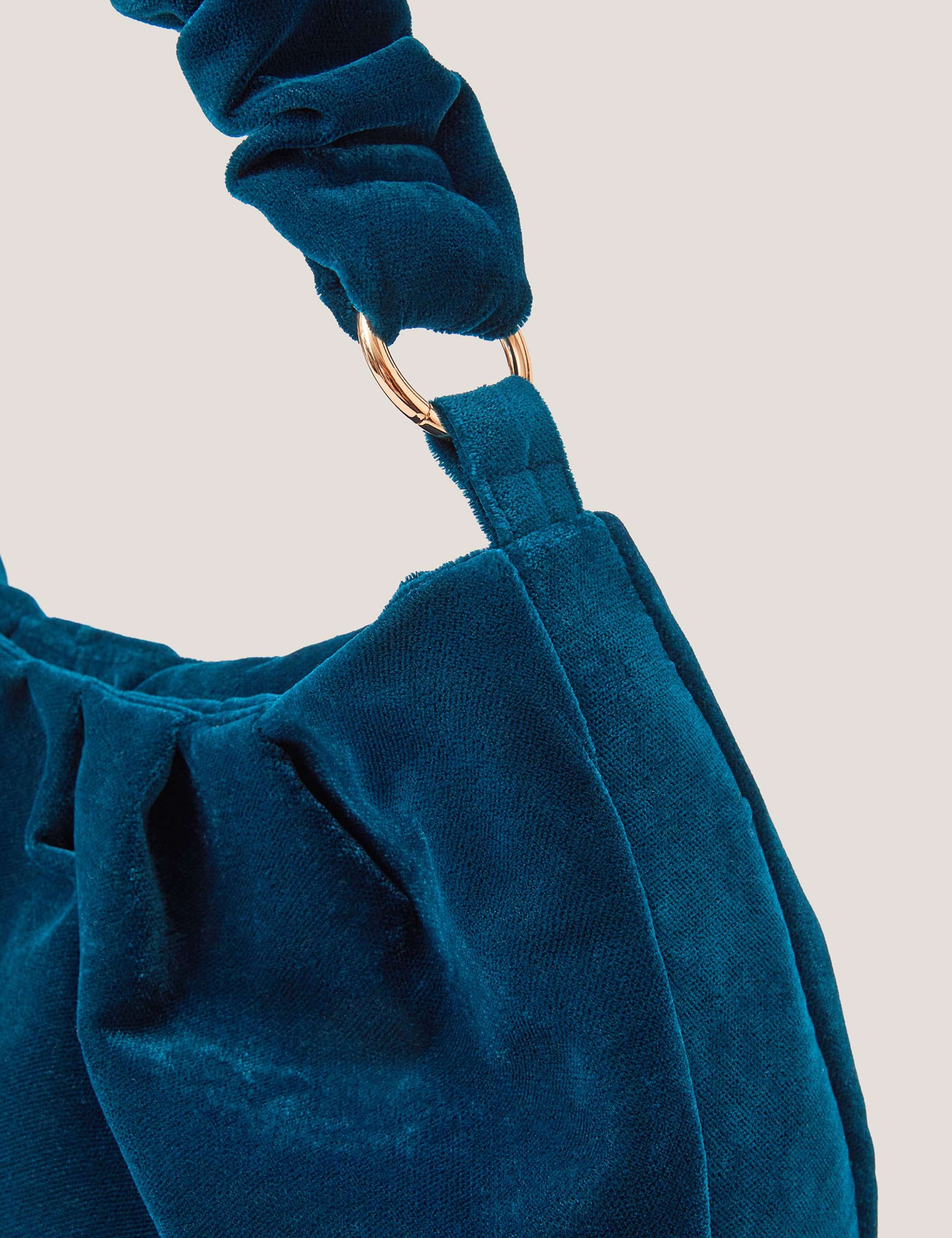 Velvet Ruched Shoulder Bag 2 of 4