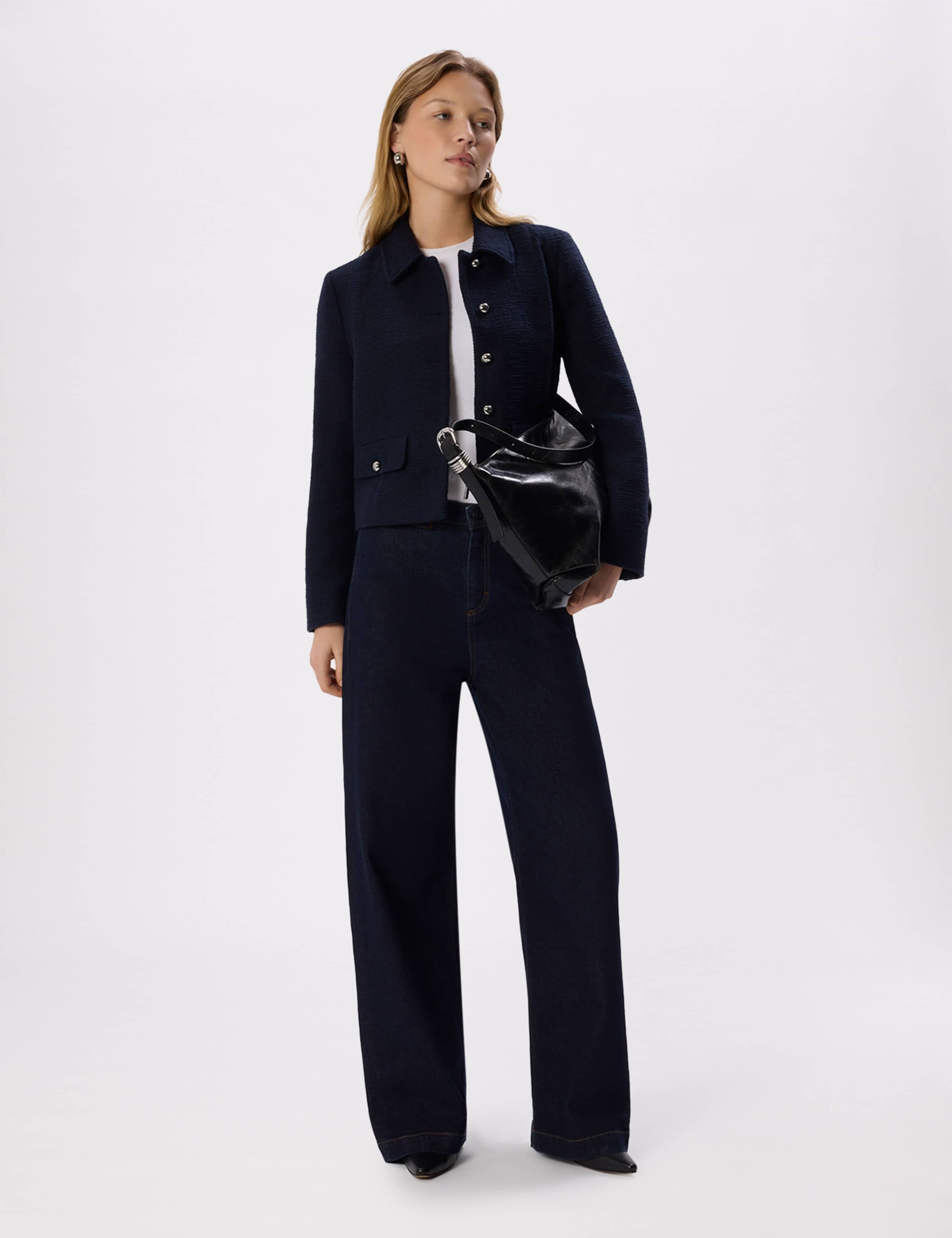 Cotton Blend Bouclé Cropped Jacket 3 of 7