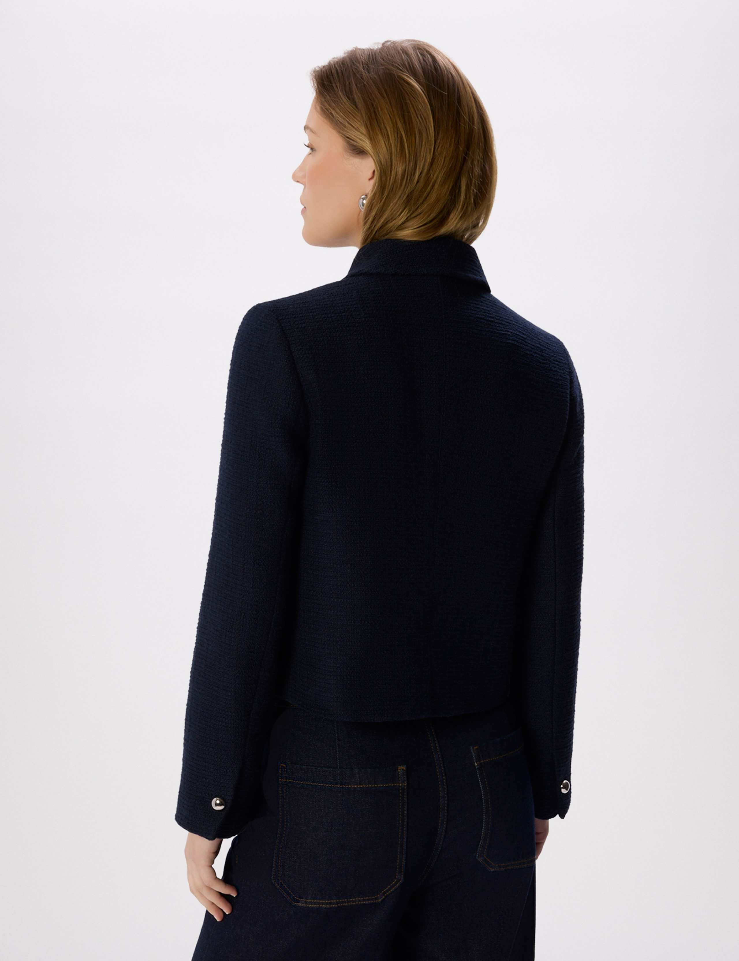 Cotton Blend Bouclé Cropped Jacket 5 of 7
