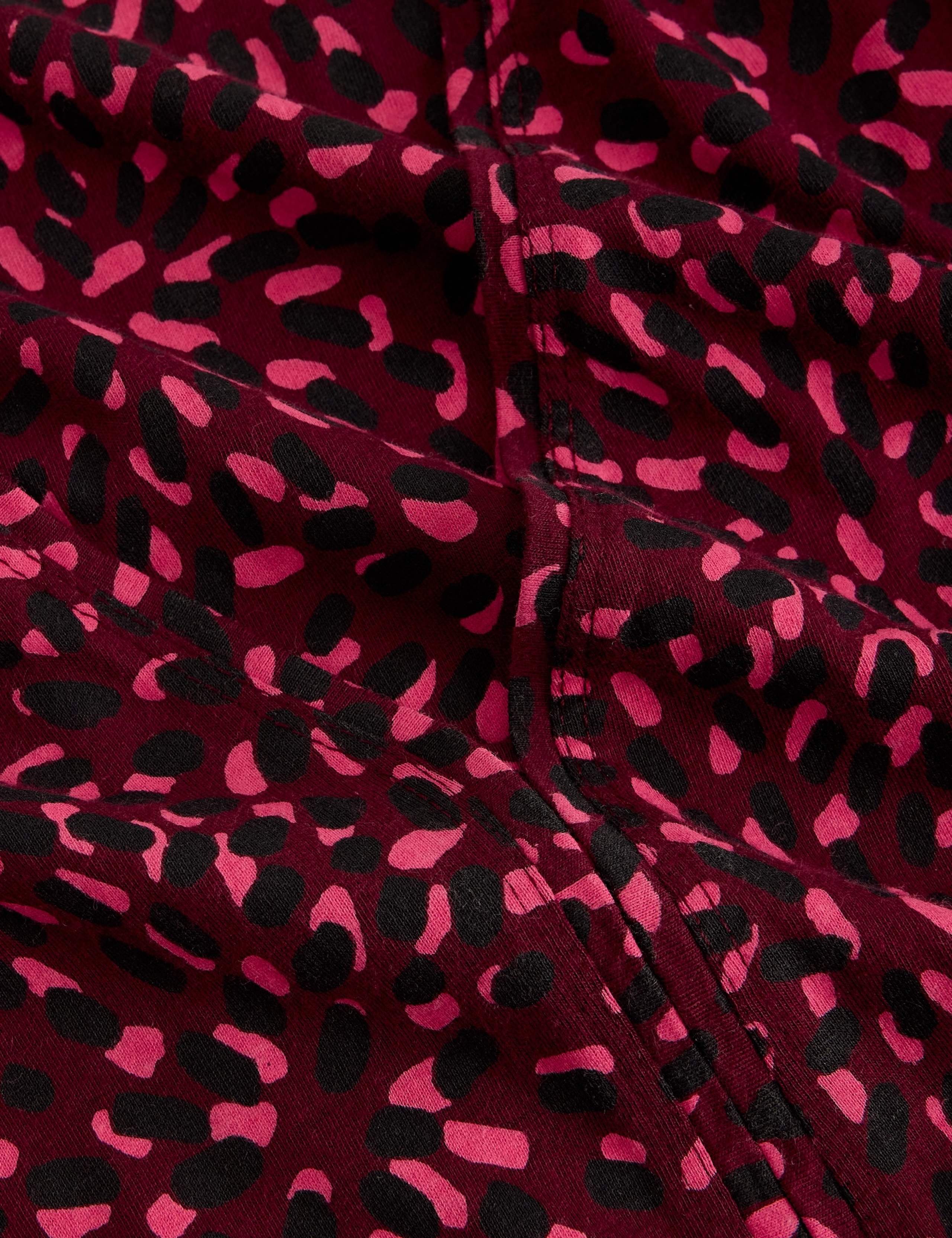 Cotton Blend Jersey Printed Midi Tea Dress 6 of 6