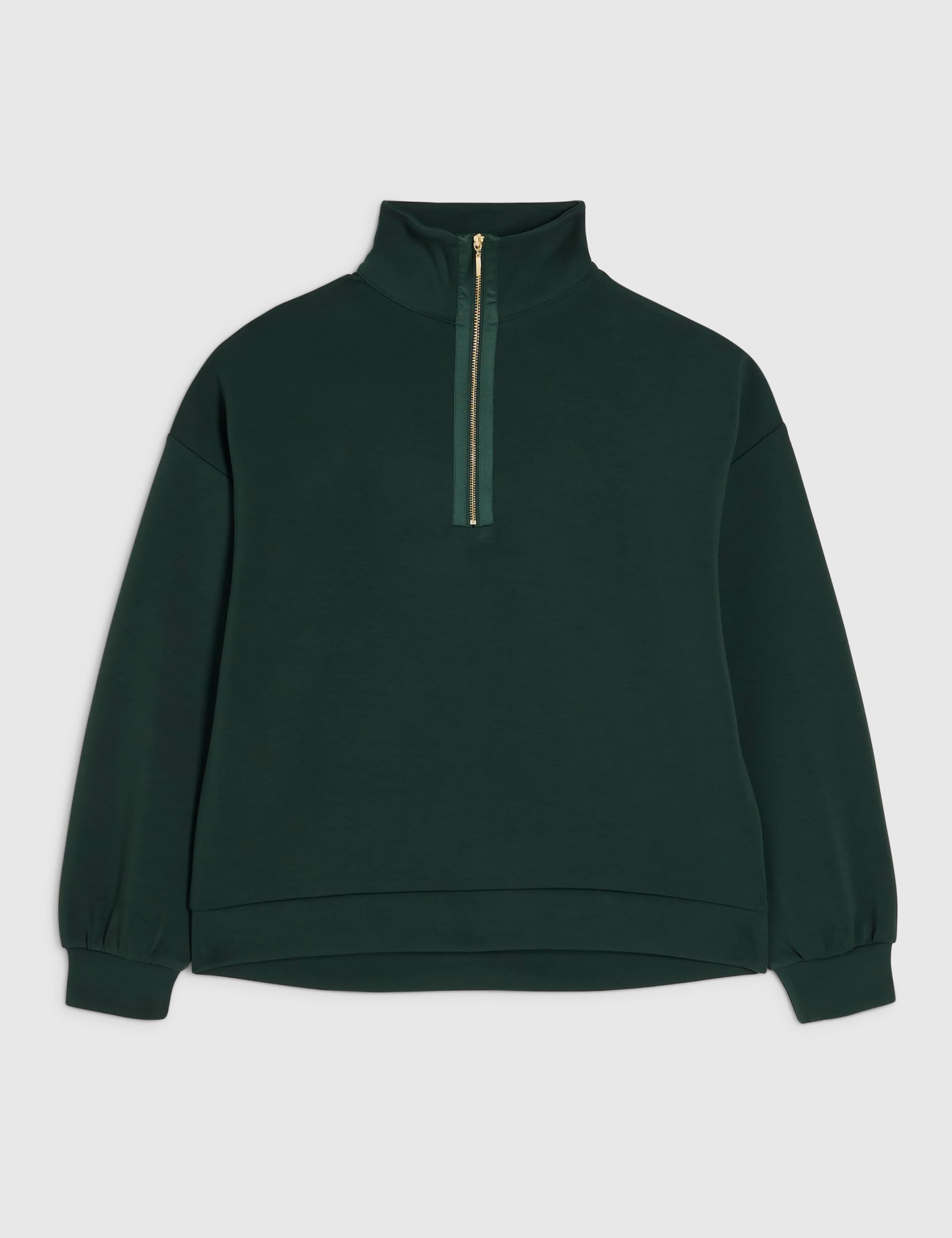 Funnel Neck Zip Up Relaxed Sweatshirt 5 of 6