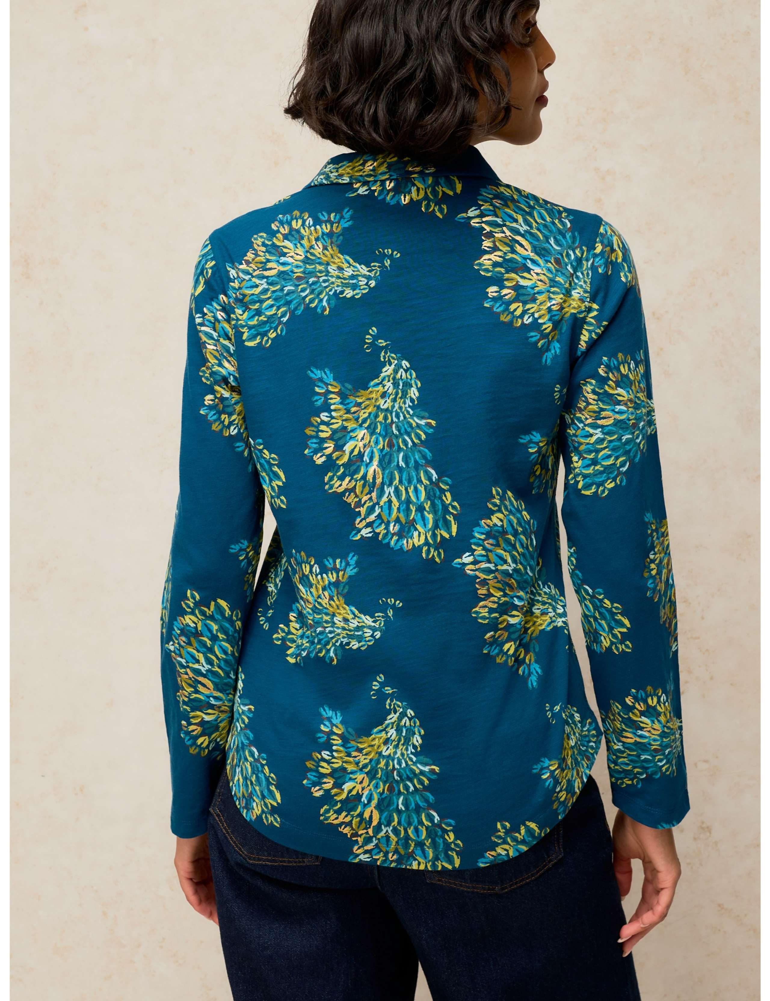 Pure Cotton Foil Print Collared Shirt 3 of 6