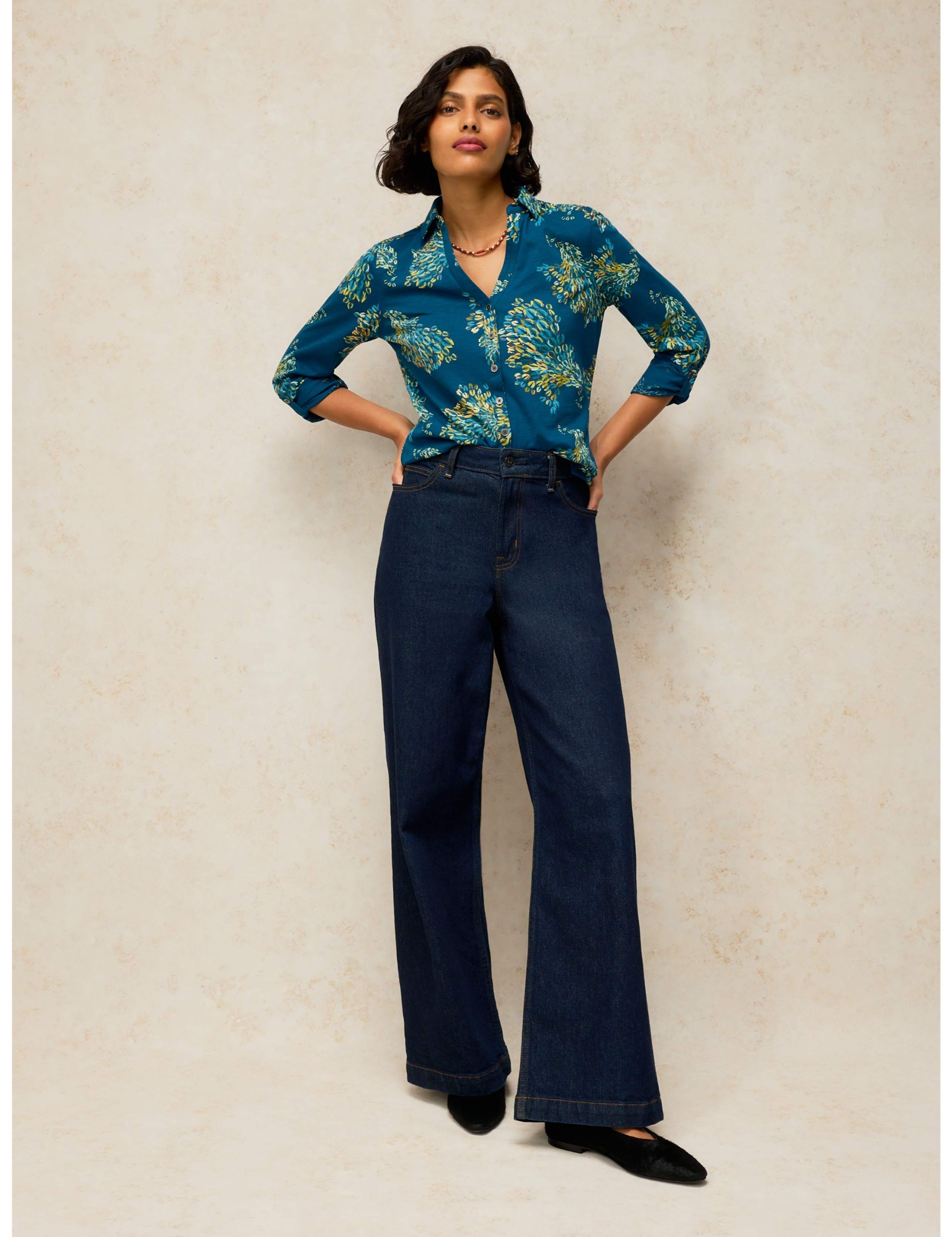 Pure Cotton Foil Print Collared Shirt 4 of 6