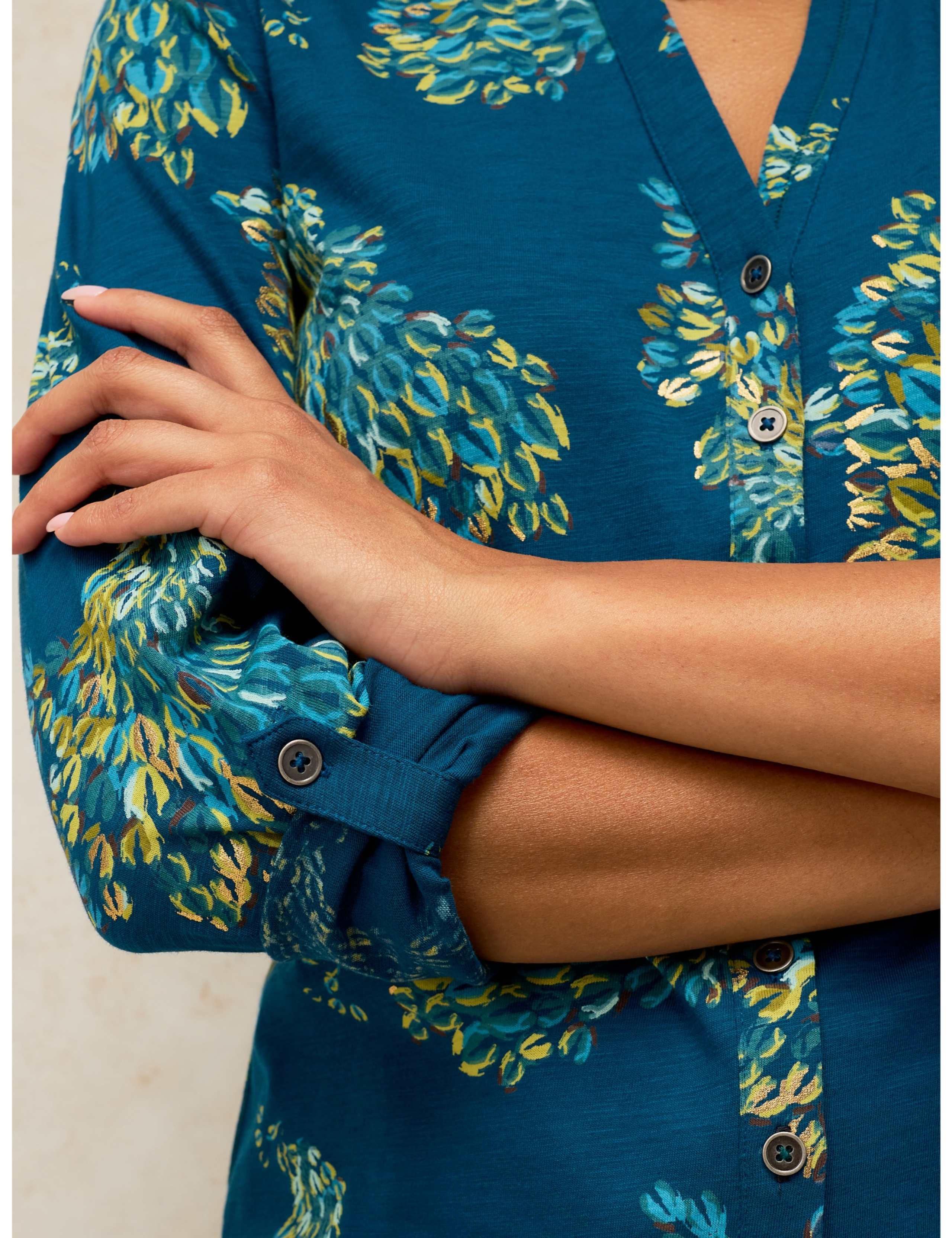 Pure Cotton Foil Print Collared Shirt 5 of 6