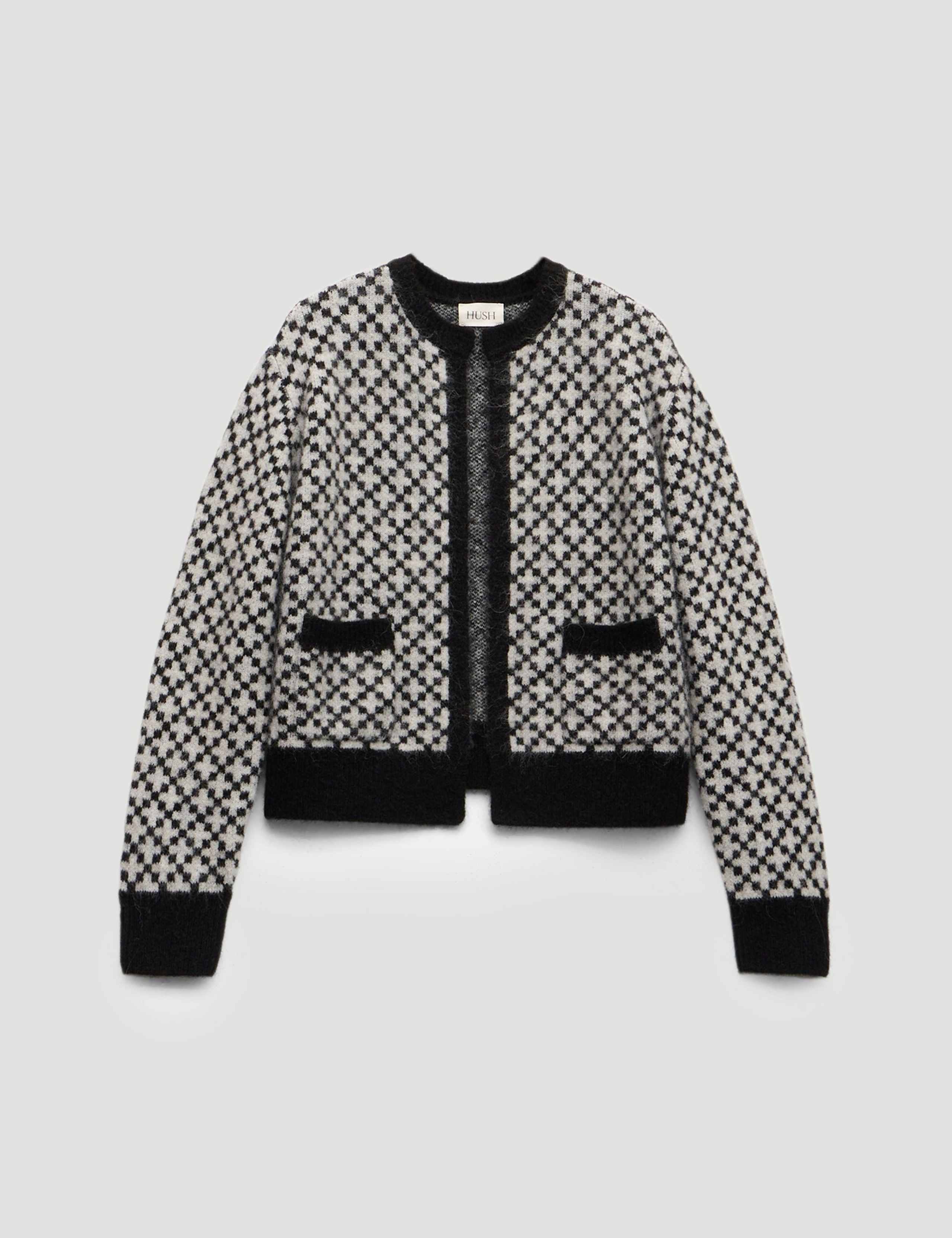 Jacquard Edge to Edge Cardigan with Wool 2 of 5