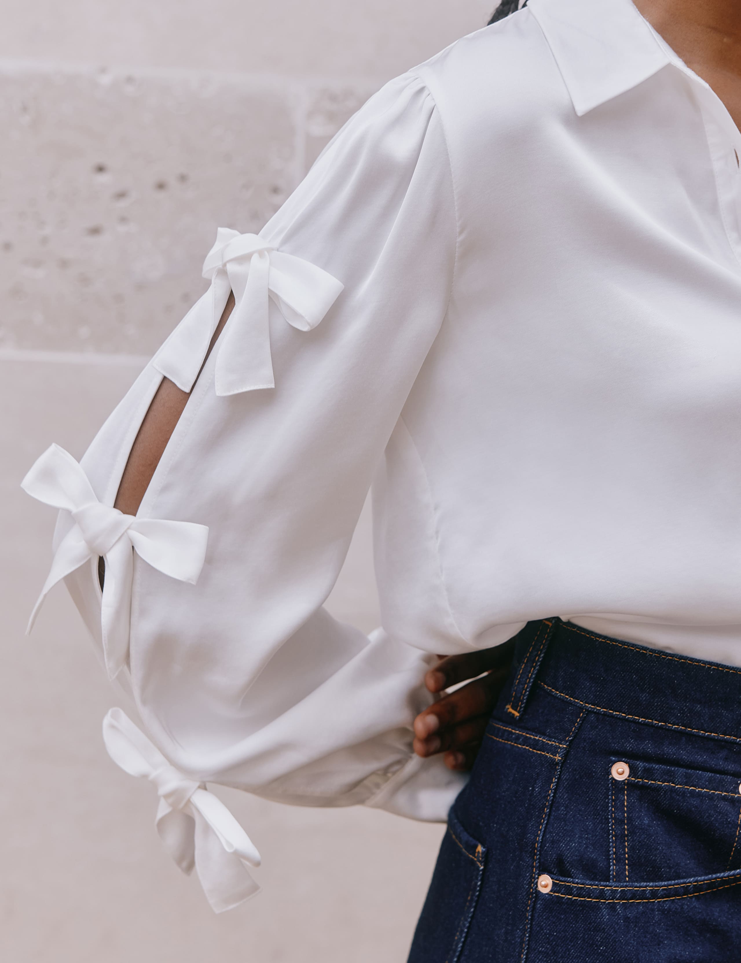 Collared Bow Detail Blouse 4 of 4