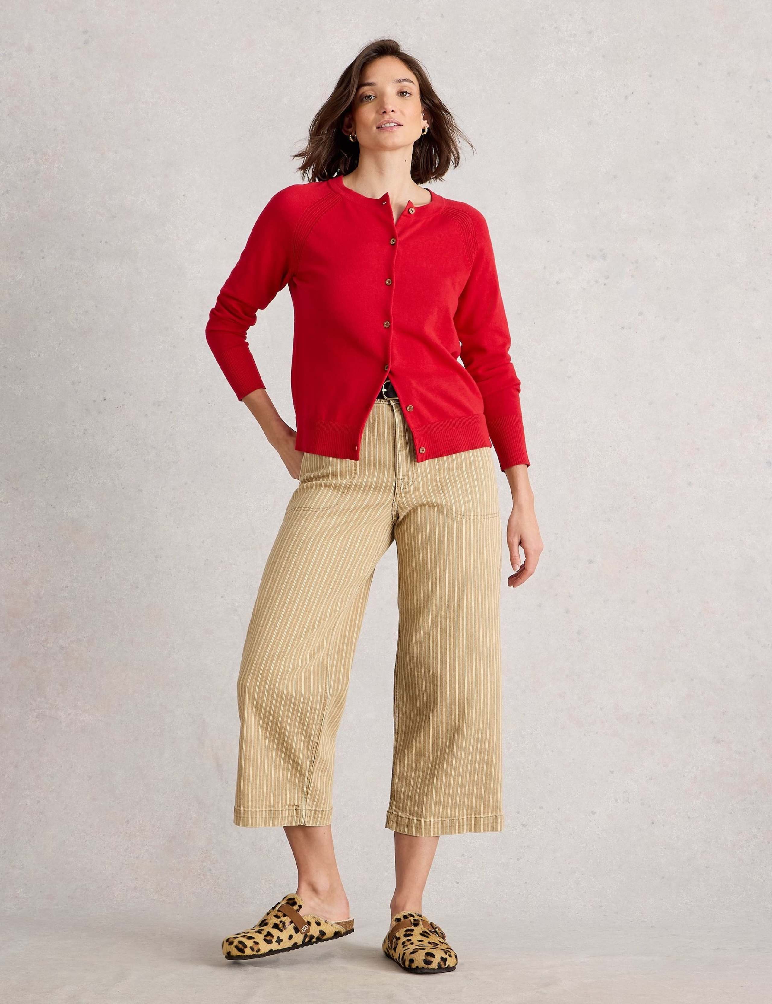 Cotton Round Neck Cardigan 1 of 6