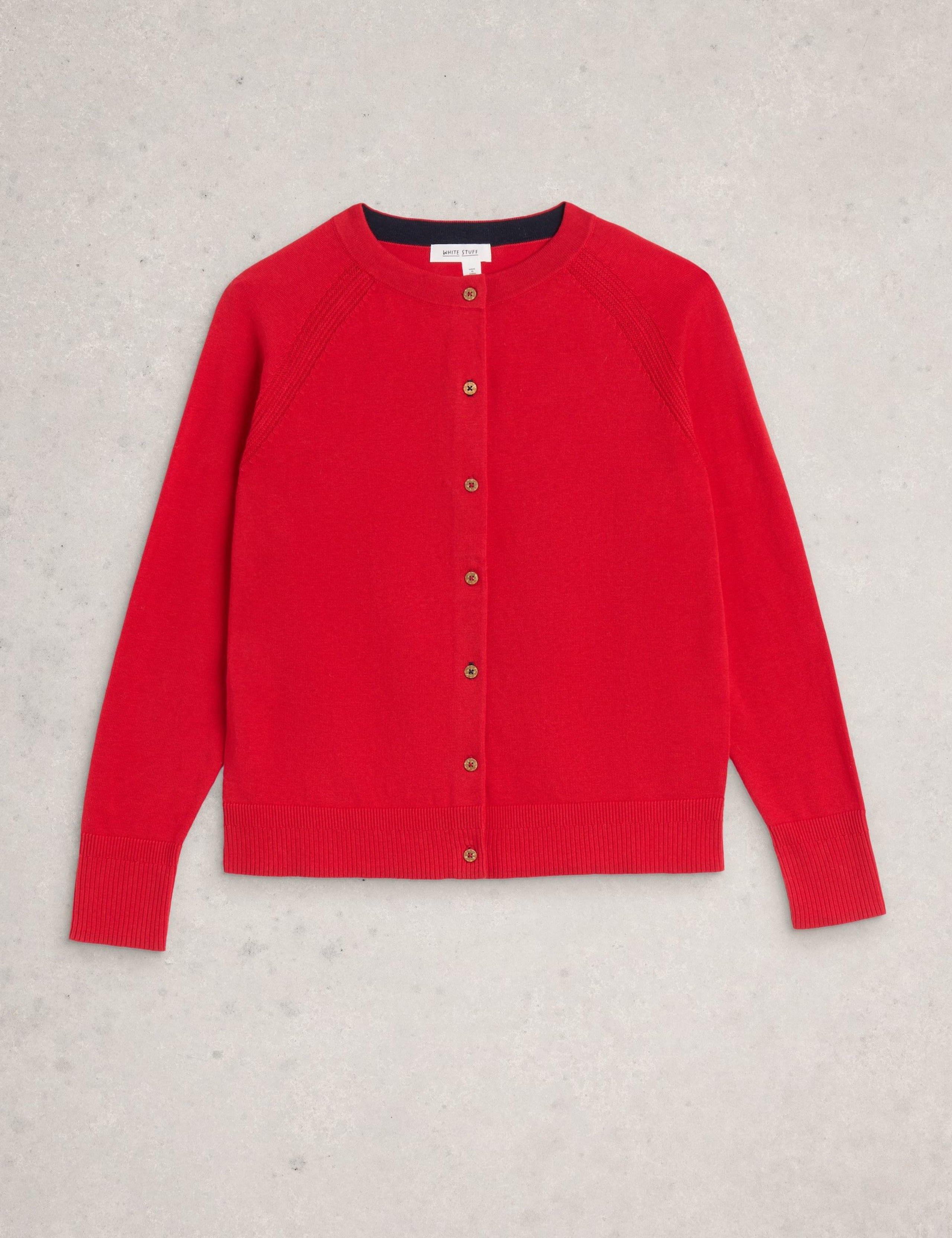 Cotton Round Neck Cardigan 2 of 6
