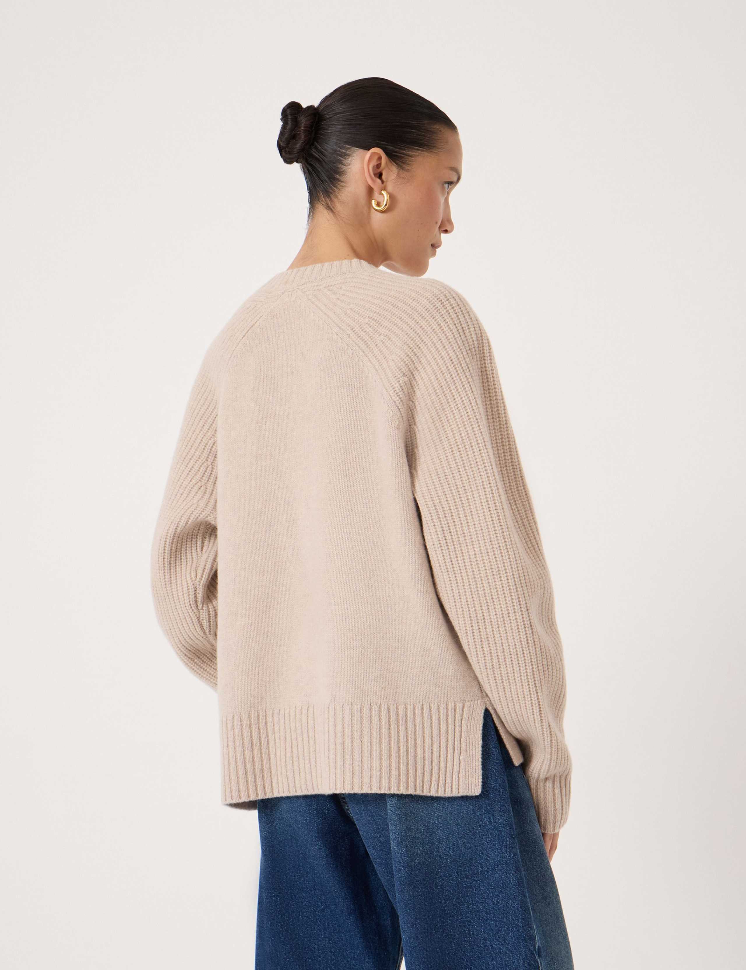 Pure Merino Wool Detachable Roll Neck Jumper 4 of 5