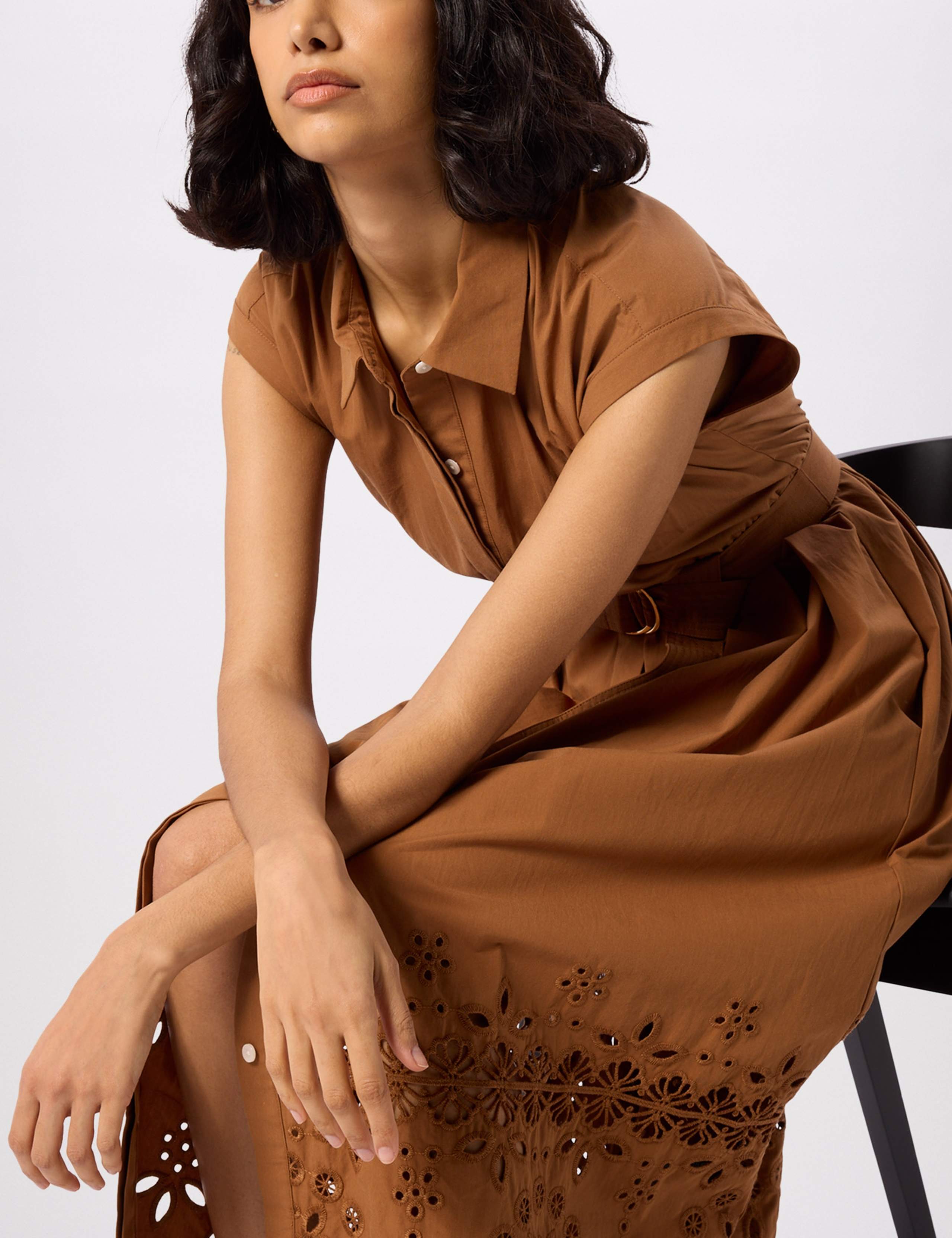 Cotton Broderie Shirt Dress 4 of 6