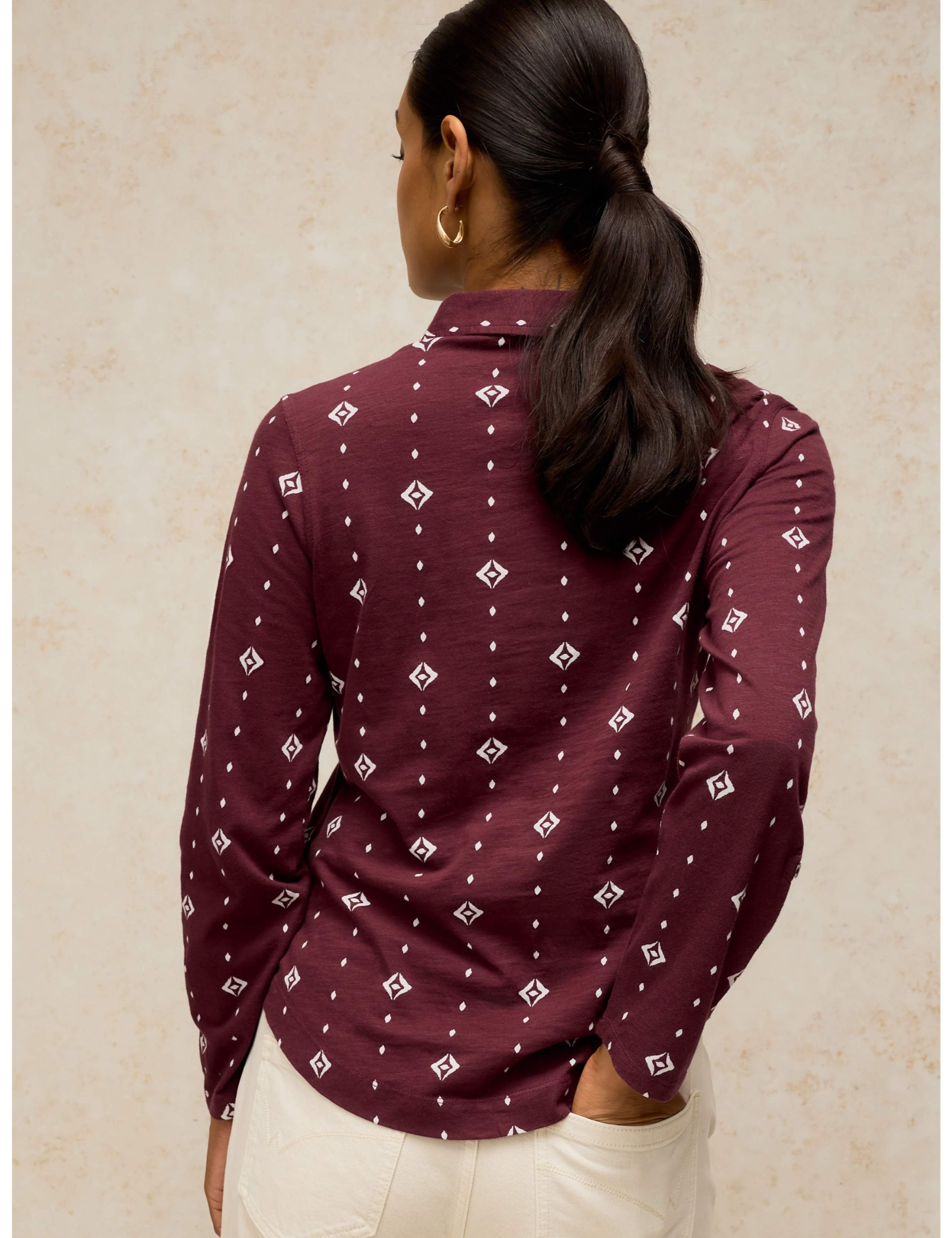 Annie Pure Cotton Embellished Collared Shirt 3 of 6