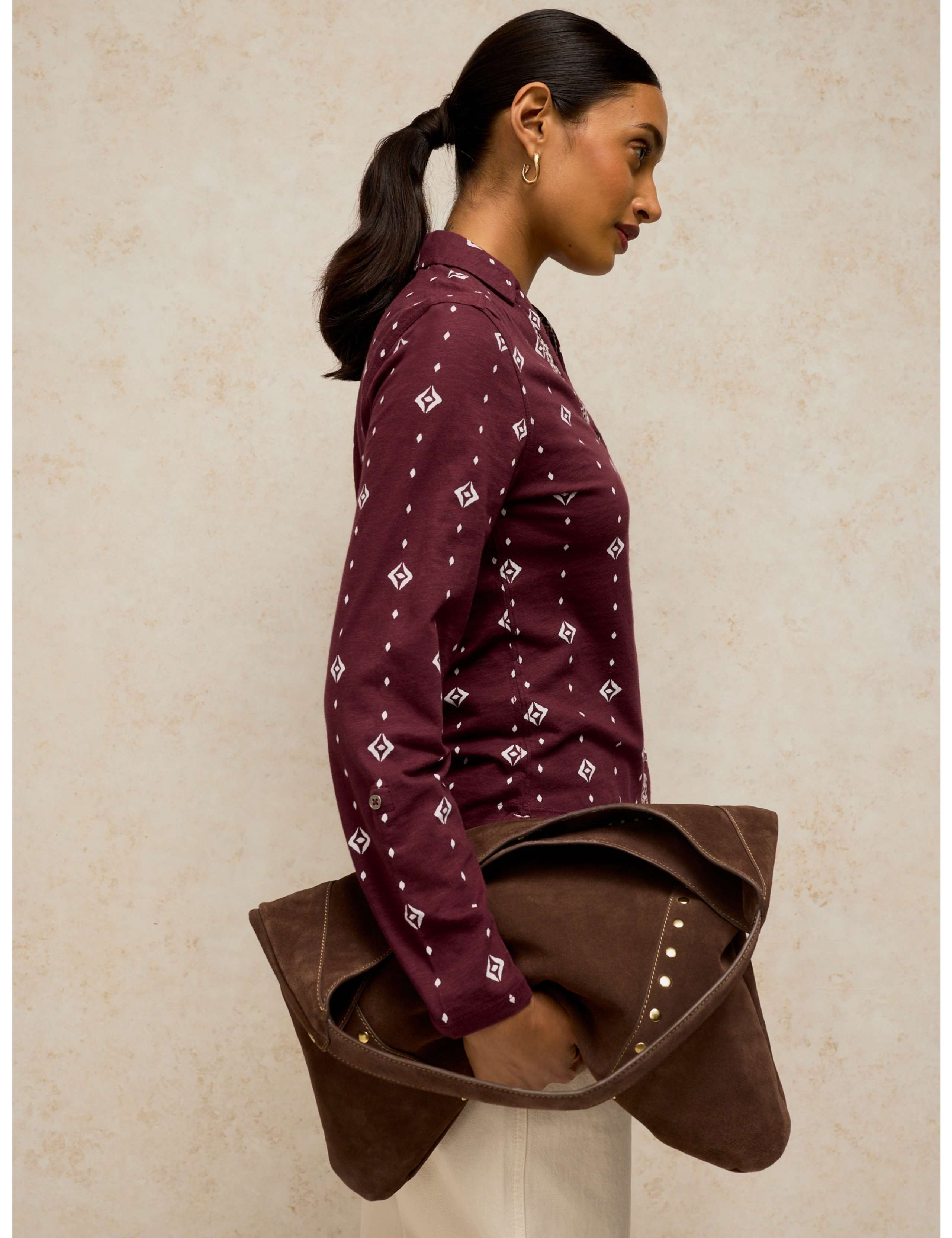 Annie Pure Cotton Embellished Collared Shirt 5 of 6