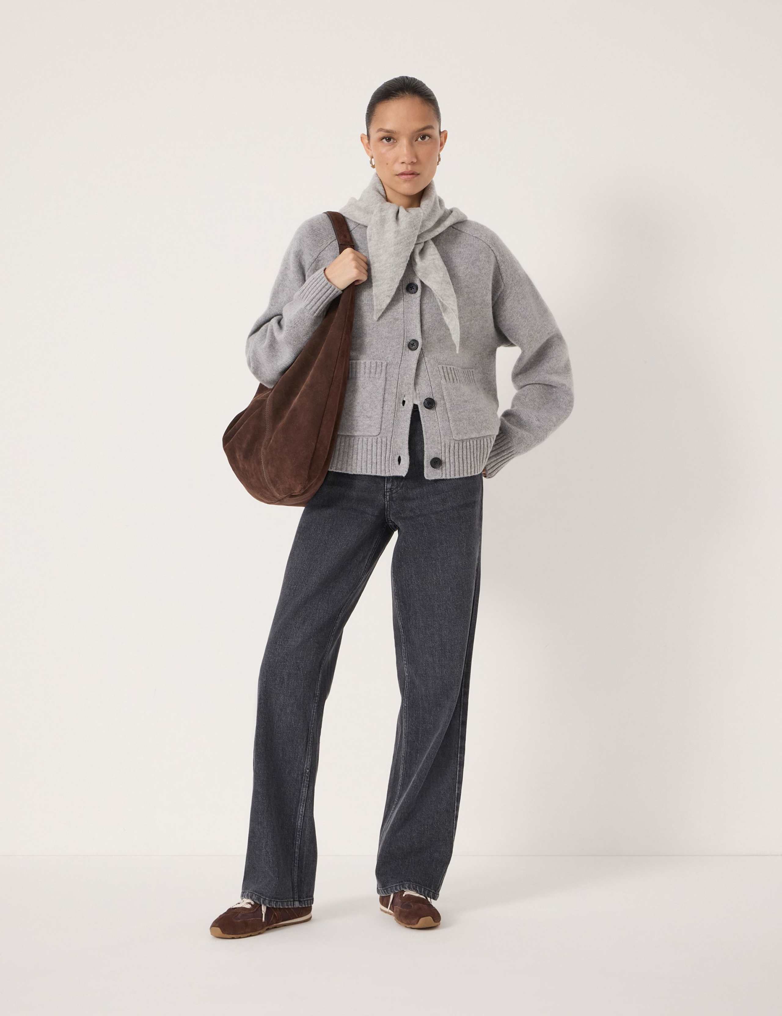 Pure Merino Wool Crew Neck Cardigan 5 of 5