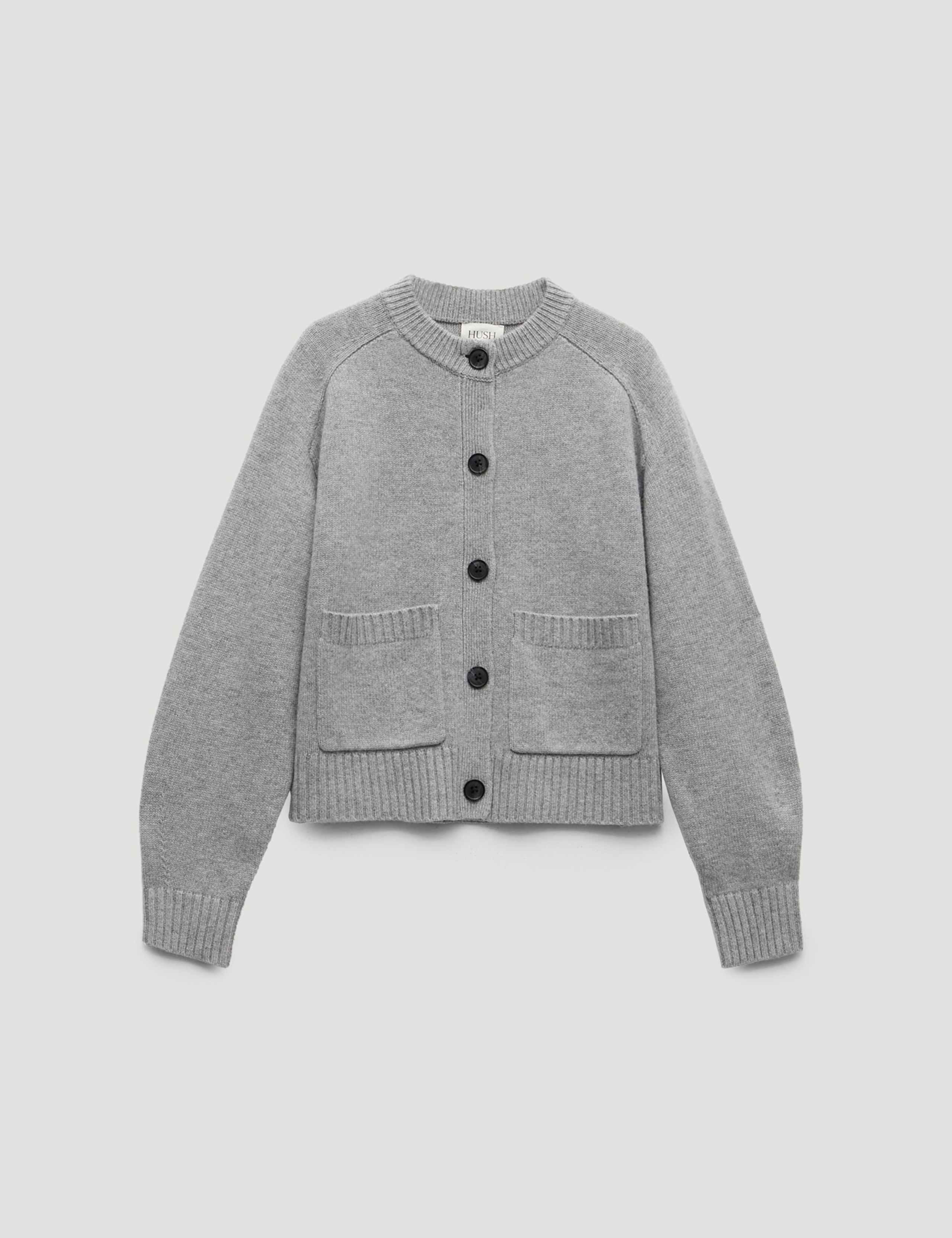 Pure Merino Wool Crew Neck Cardigan 2 of 5