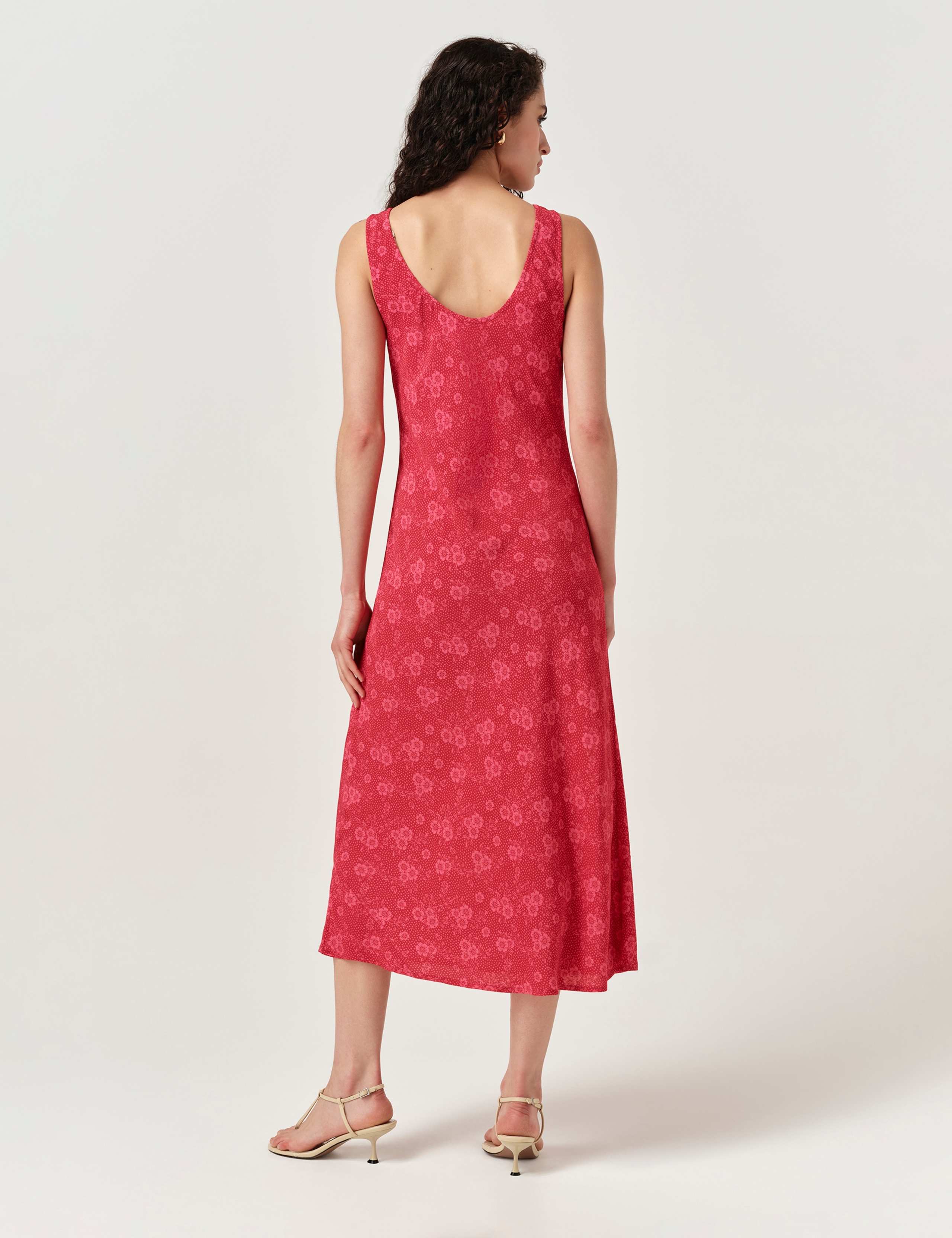 Crepe Floral Midi Slip Dress 5 of 6
