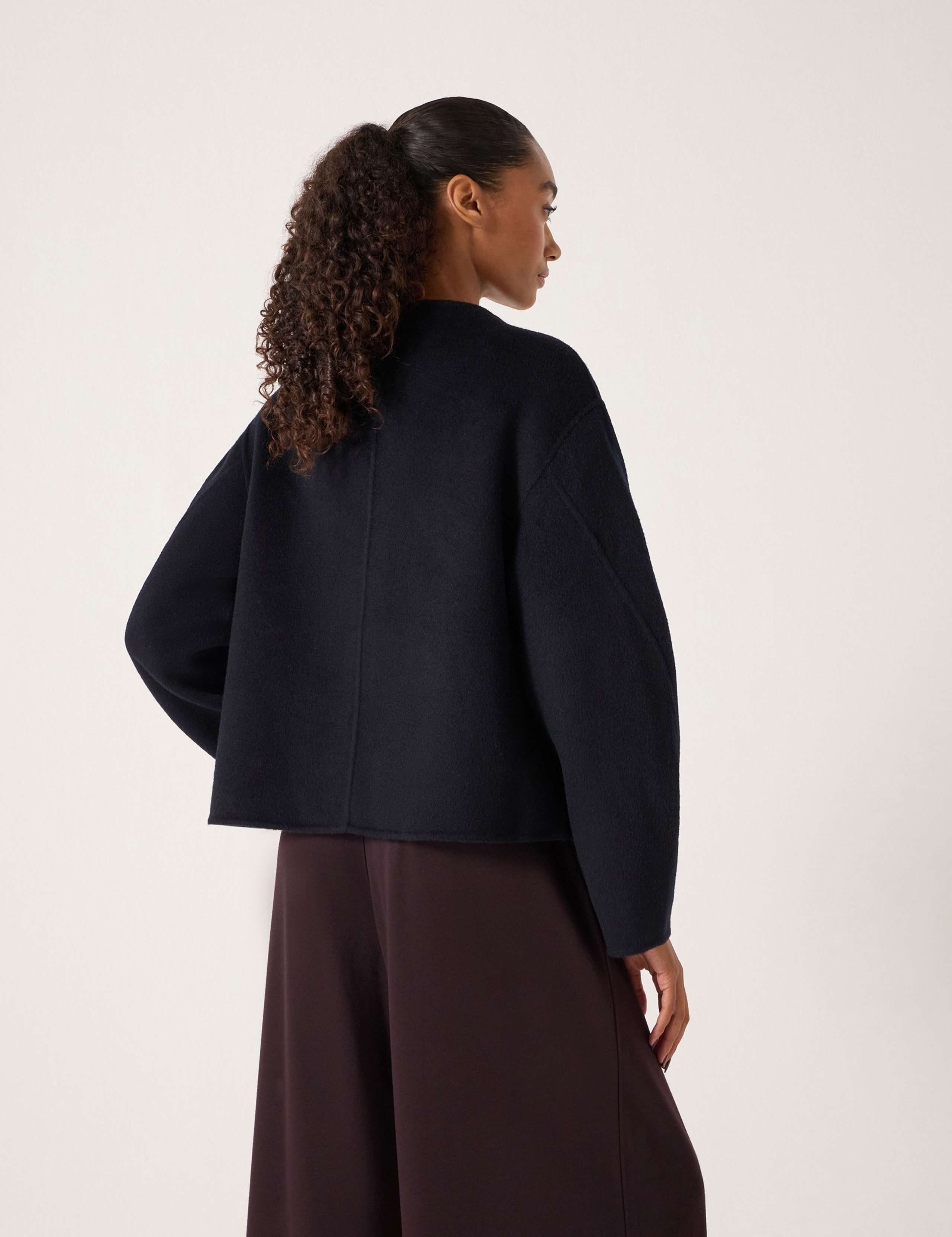Pure Wool Double Faced Collarless Jacket 3 of 6