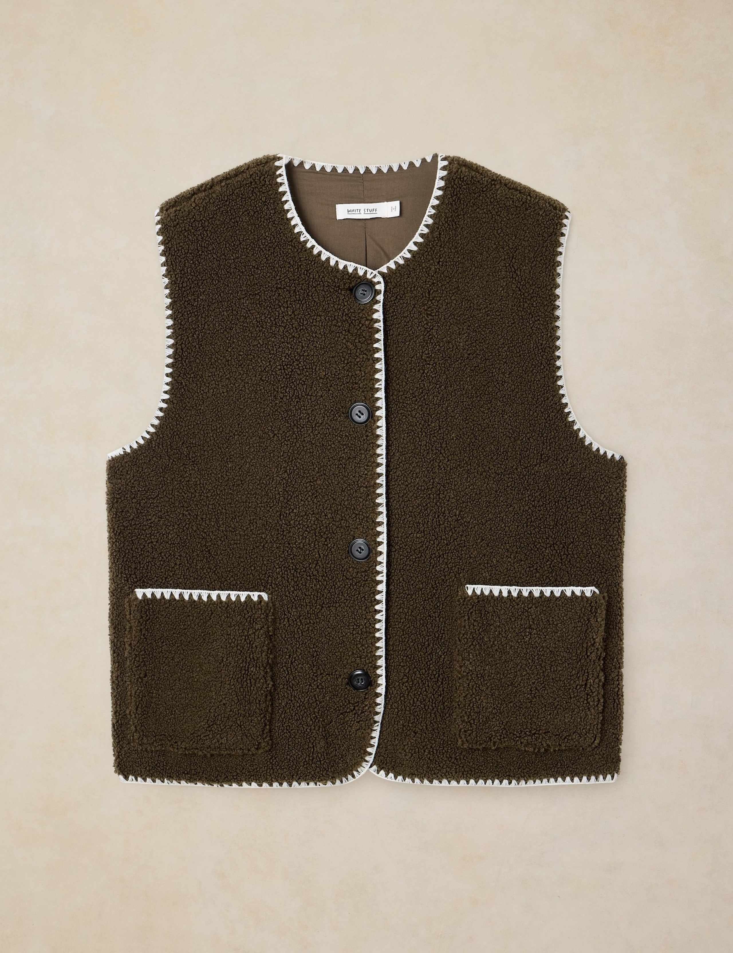 Borg Stitch Detail Gilet 2 of 6