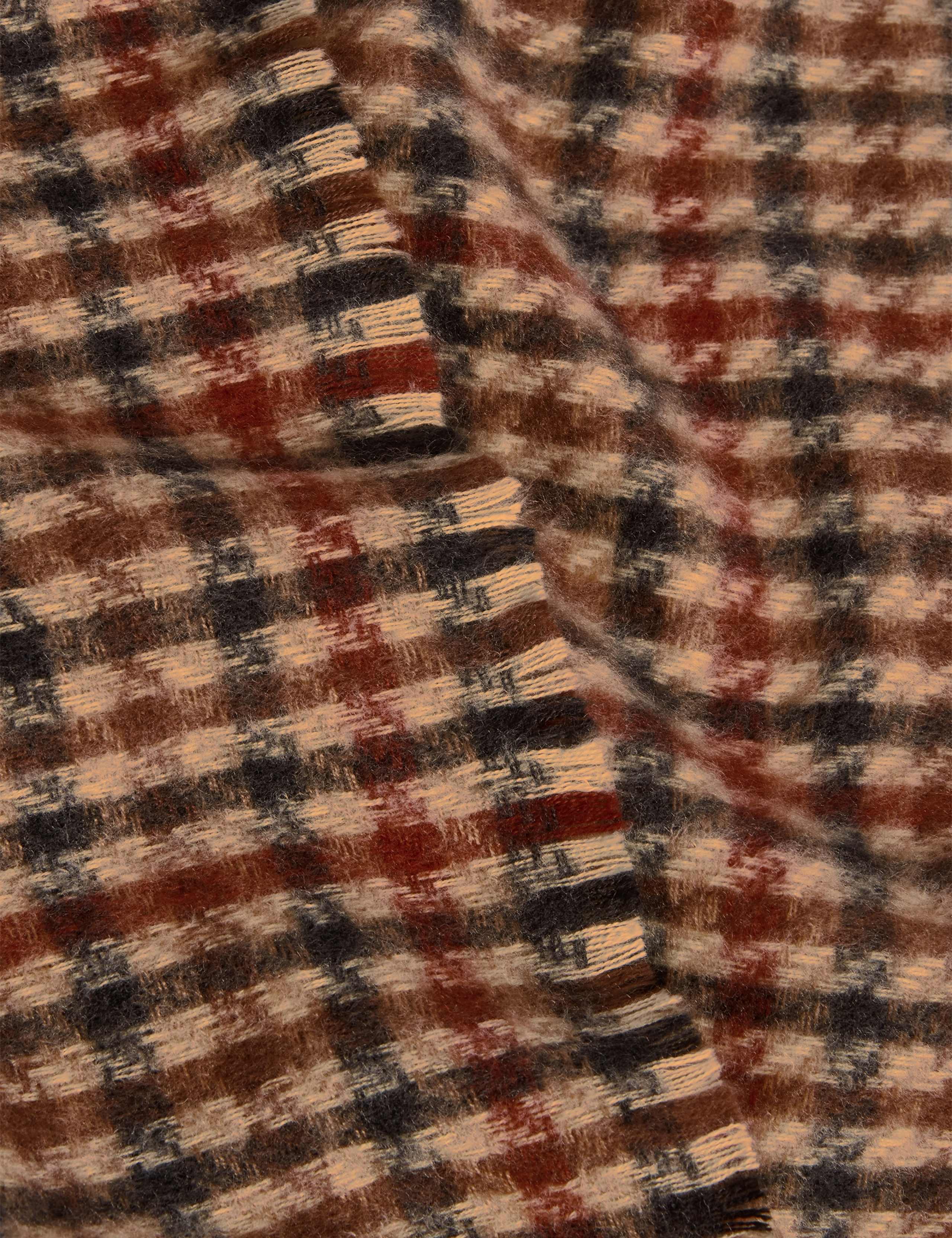 Checked Fringed Scarf 4 of 4