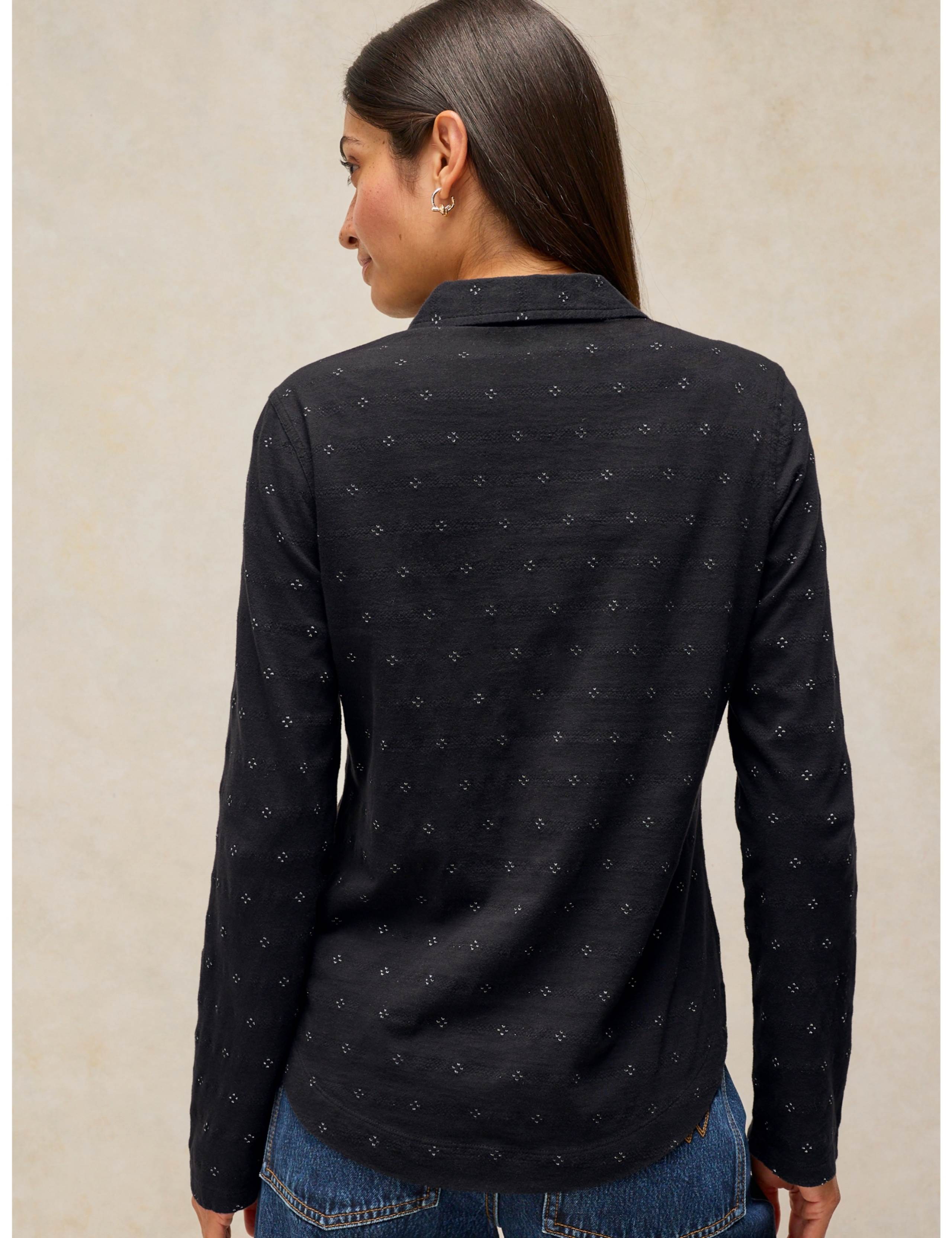Annie Cotton Rich Embellished Collared Shirt 3 of 6