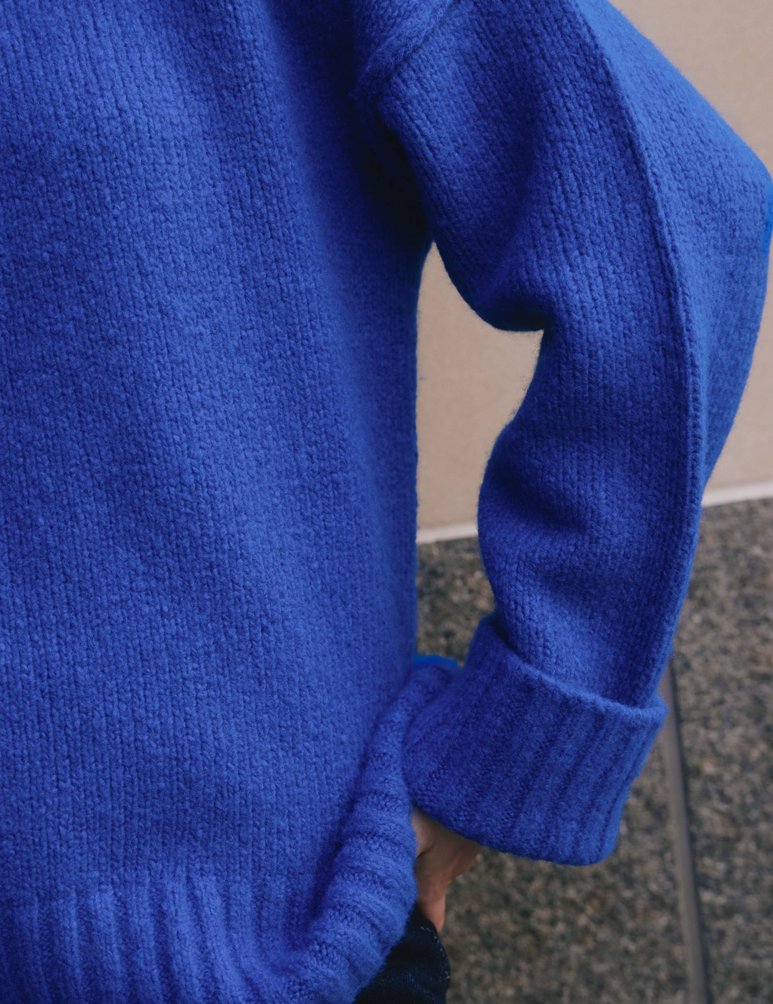 Wool Blend Textured Crew Neck Jumper 4 of 4