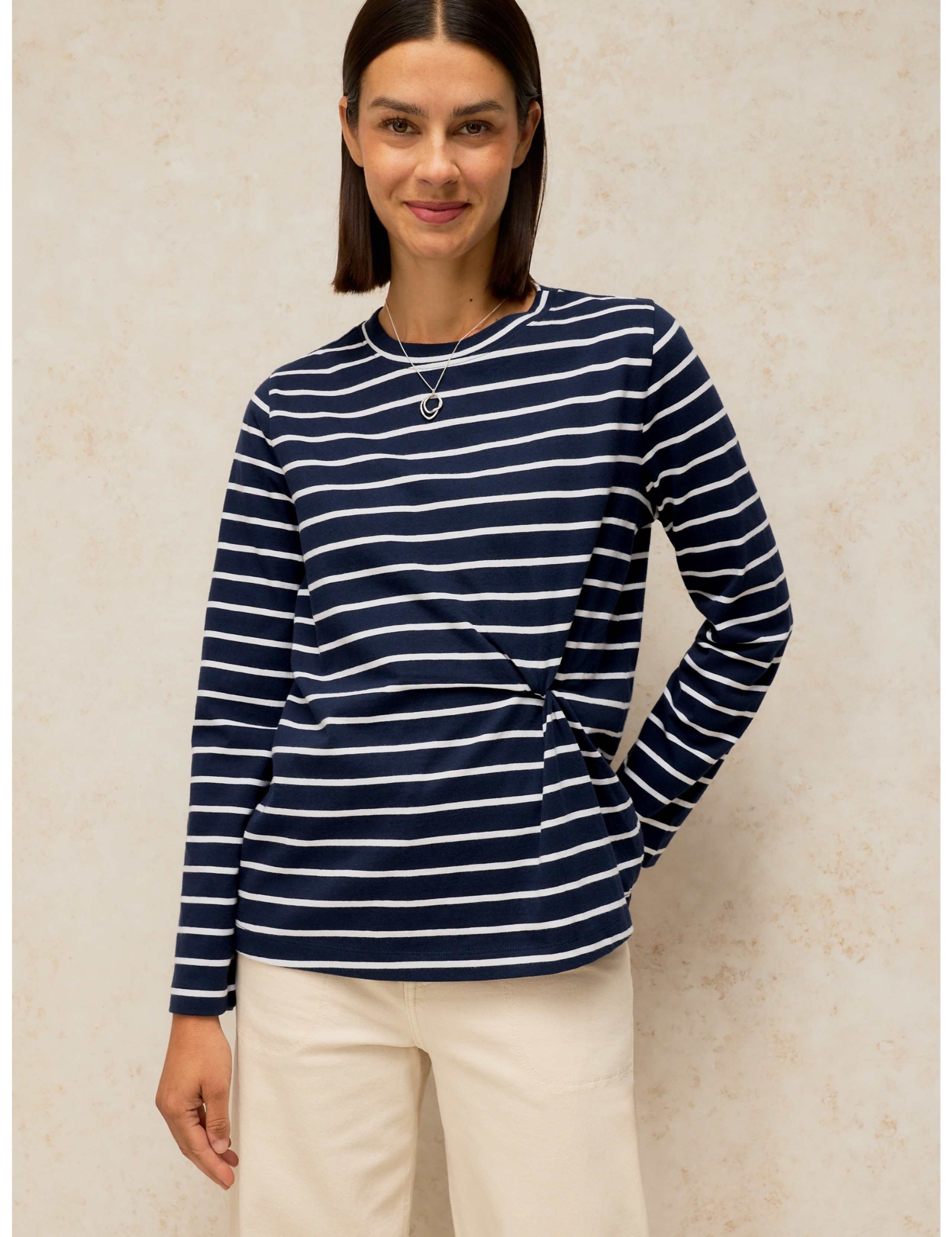Pure Cotton Collared Twist Front Top 1 of 6