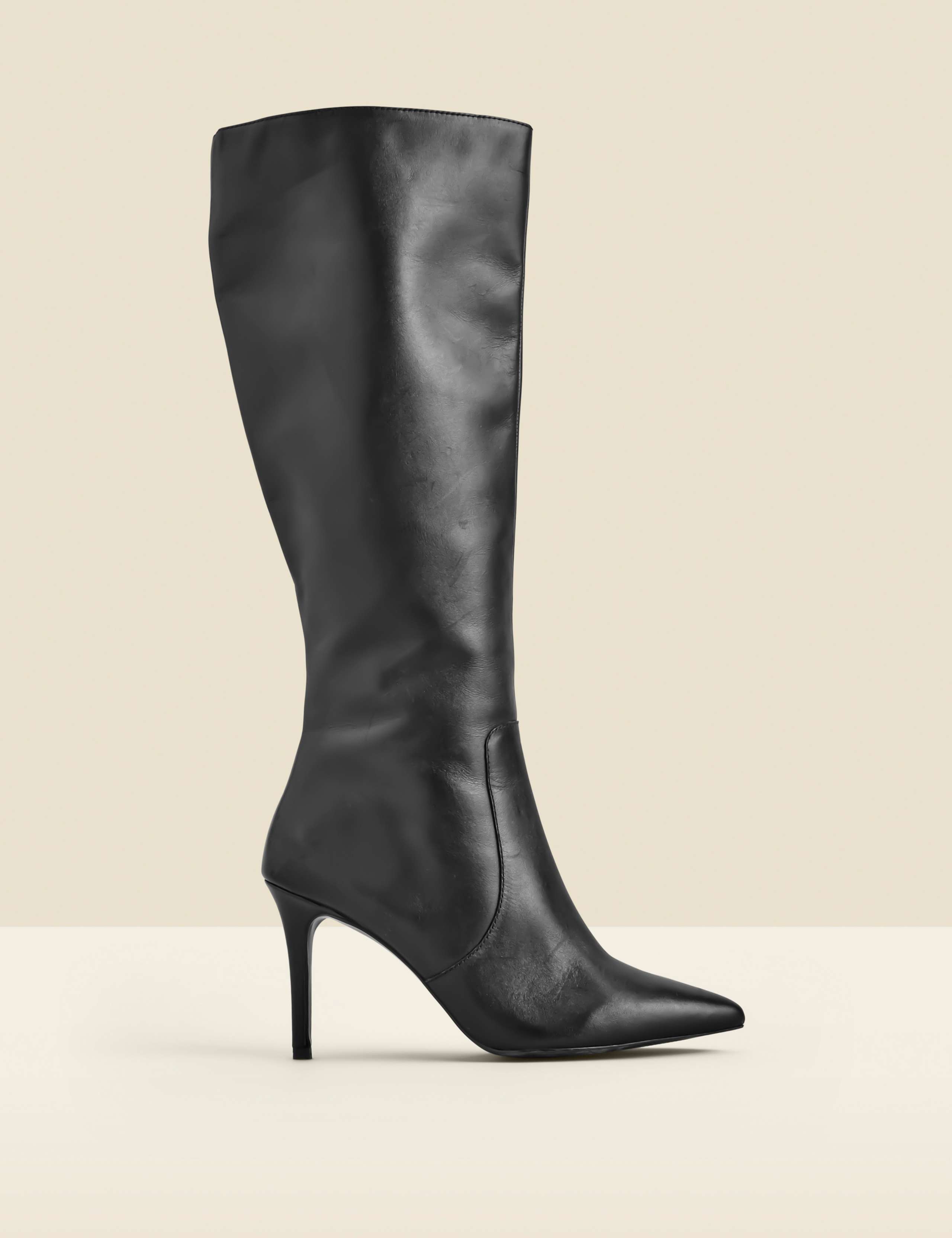 Leather Stiletto Heel Knee High Boots 2 of 5
