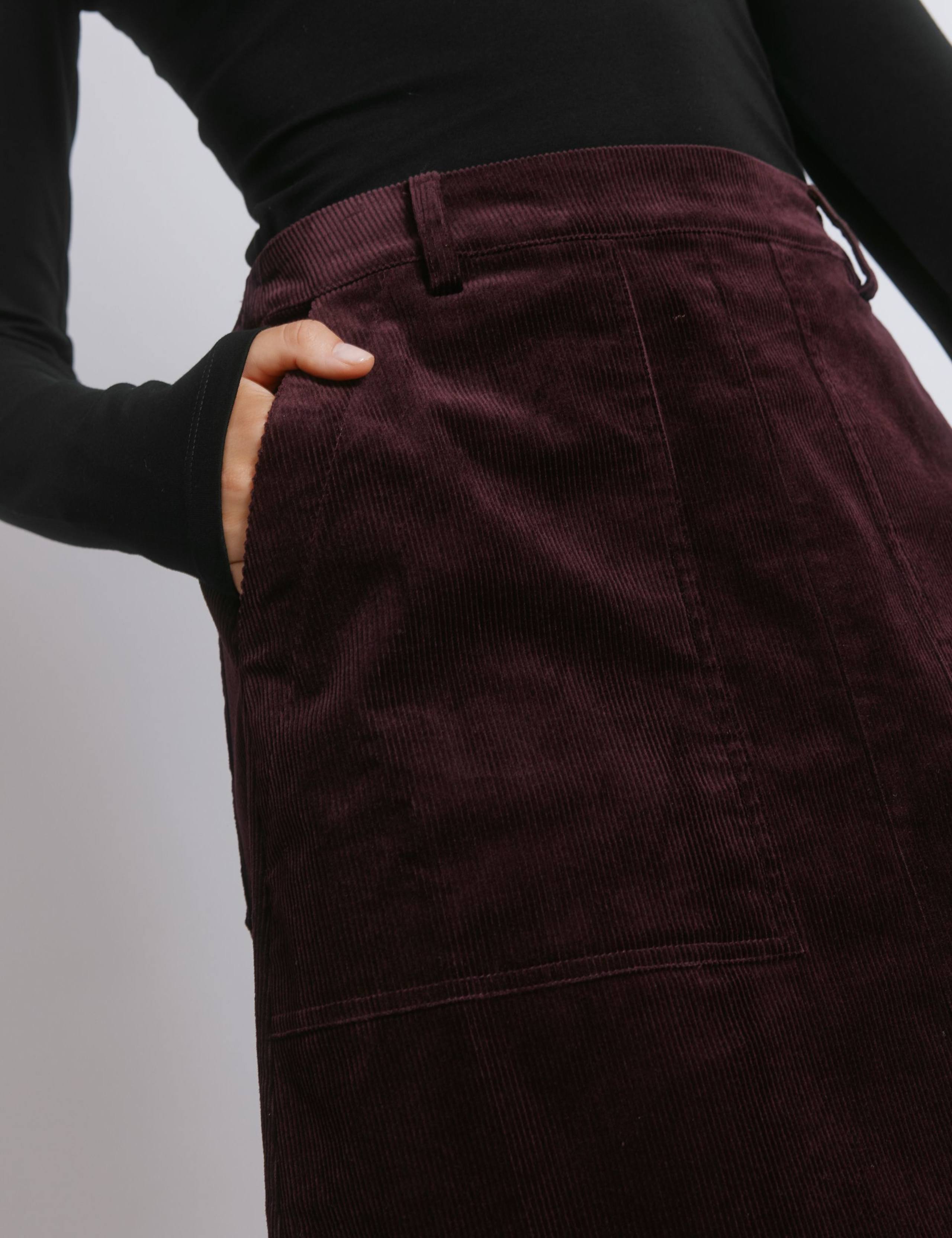 Cord Midi A-Line Skirt 5 of 6