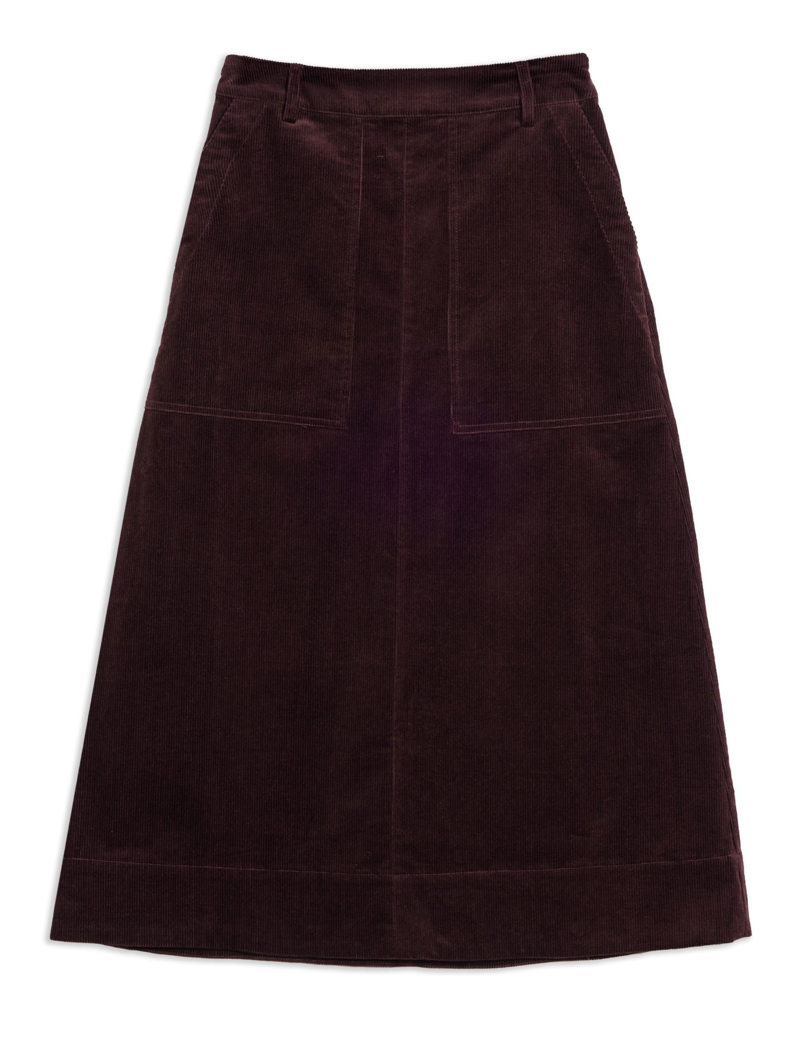 Cord Midi A-Line Skirt 2 of 6