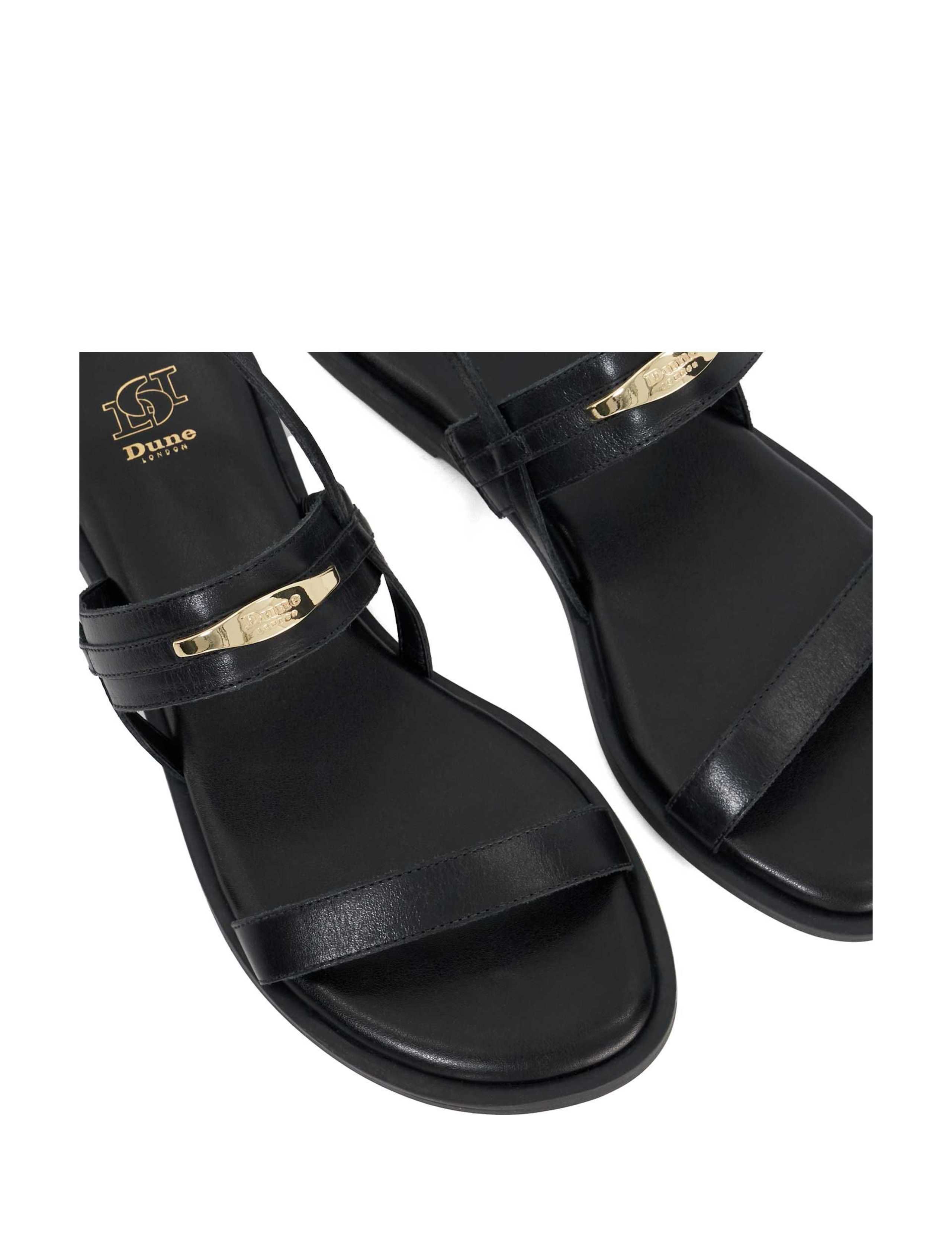 Leather Branded Strappy Flat Sandals 4 of 4