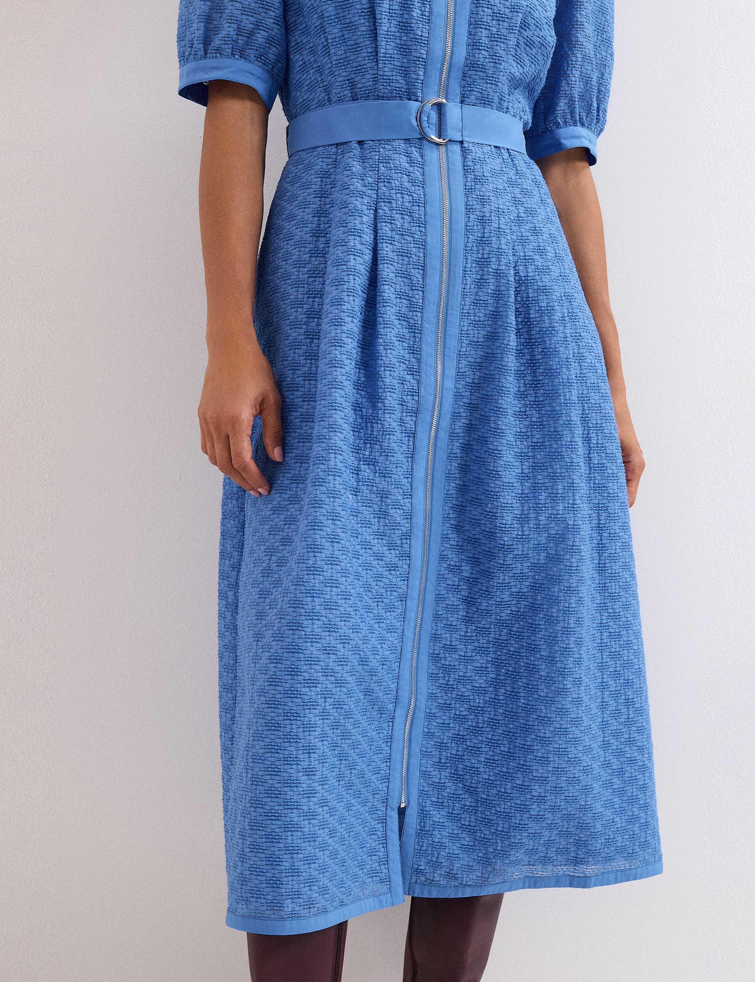 Cotton Rich Textured Midi Shirt Dress 5 of 7