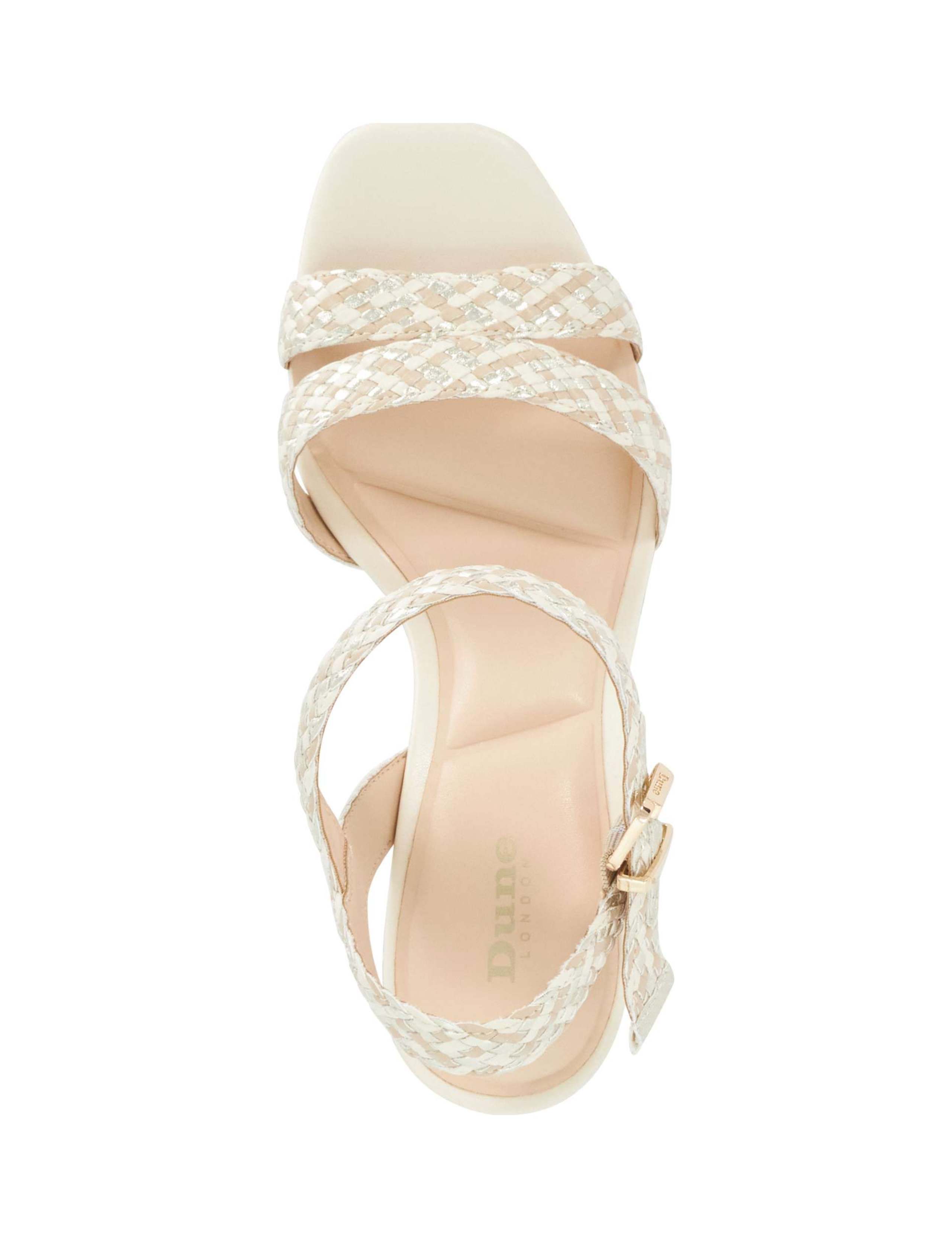 Woven Ankle Strap Block Heel Sandals 3 of 5