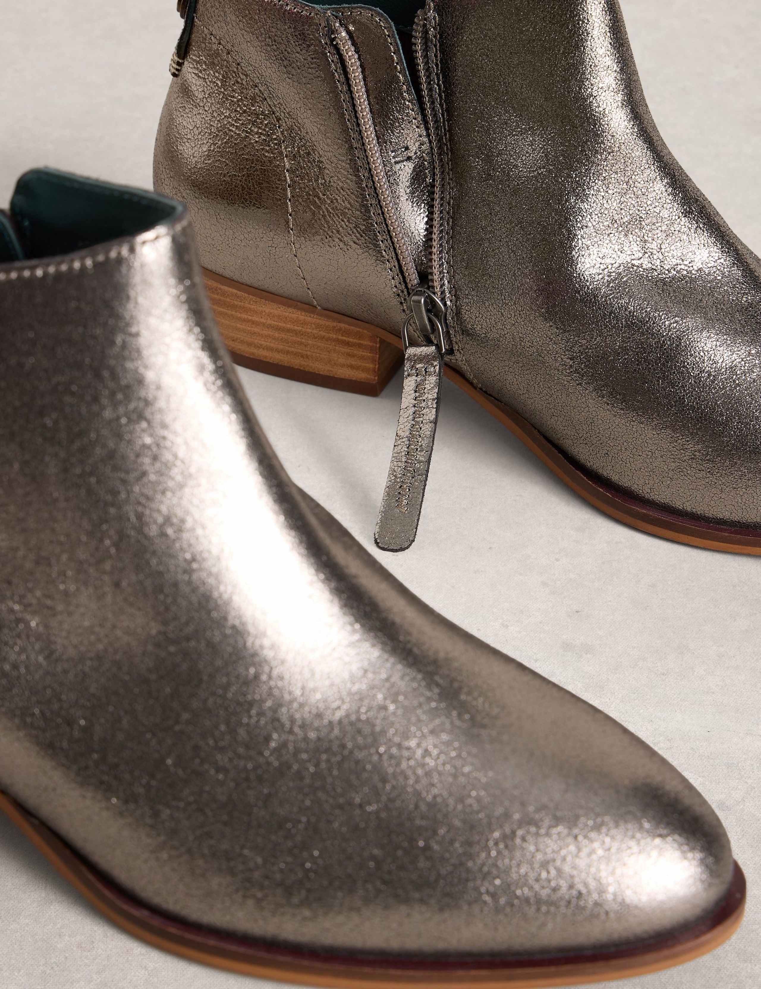 Leather Chelsea Metallic Ankle Boot 4 of 4