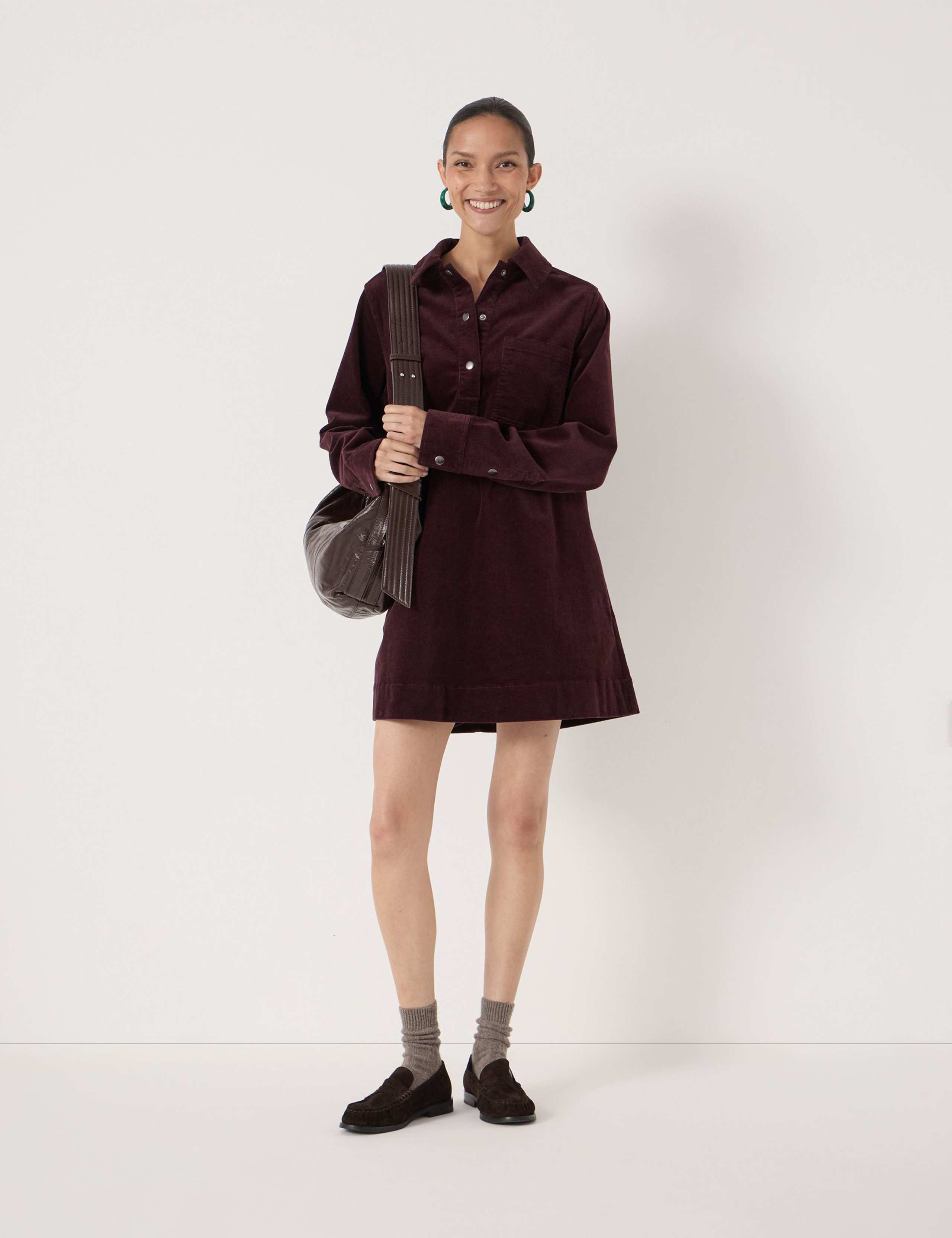 Cotton Rich Collared Mini Shift Dress 1 of 5