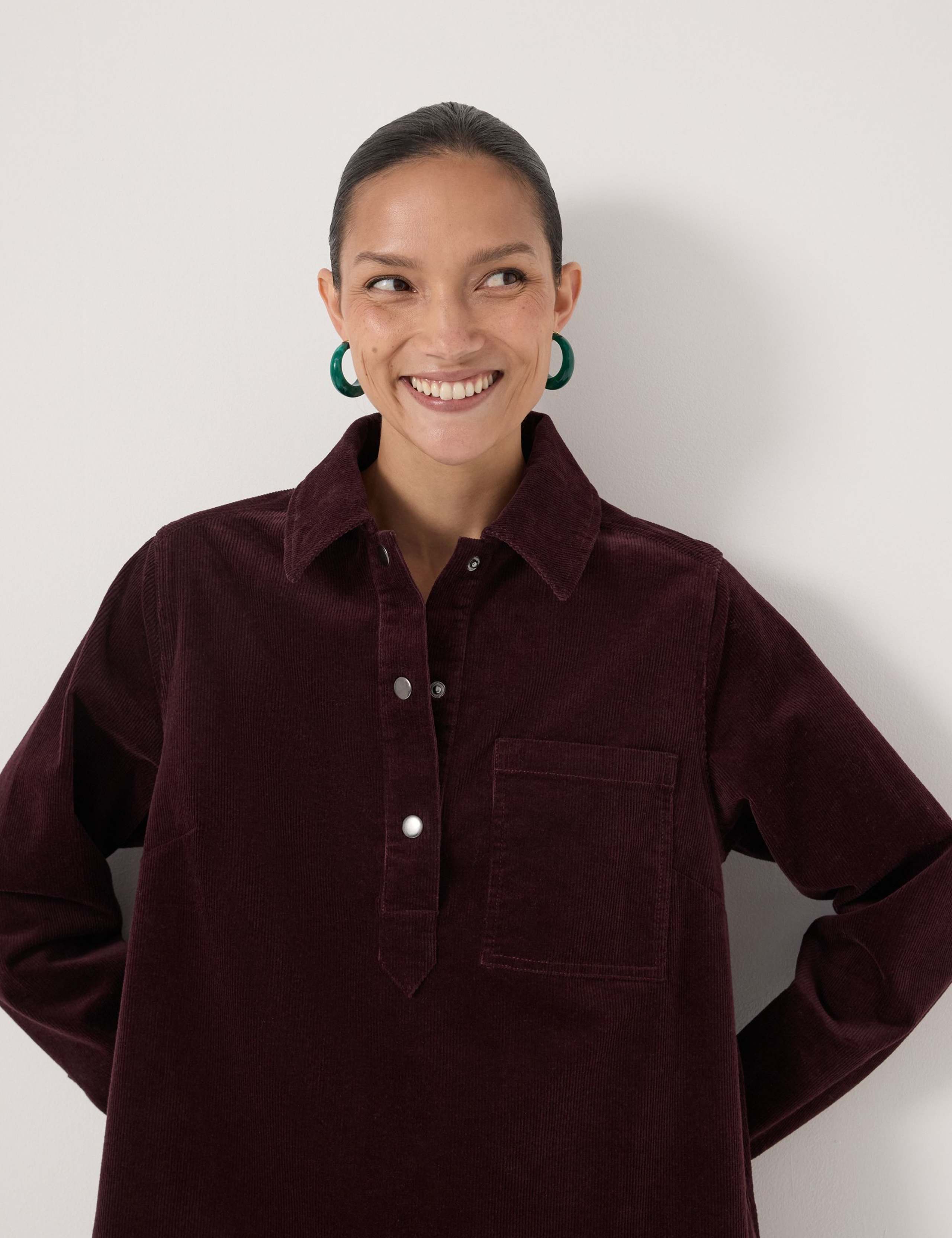 Cotton Rich Collared Mini Shift Dress 5 of 5