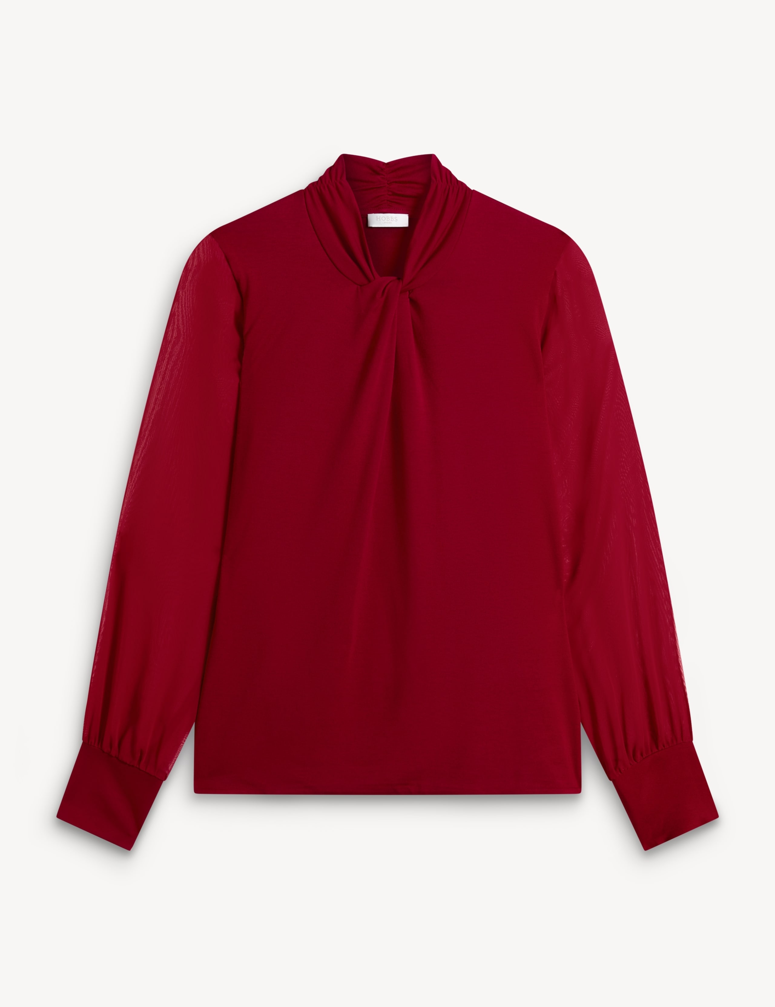 Twist Neck Long Sleeve Jersey Top 2 of 7