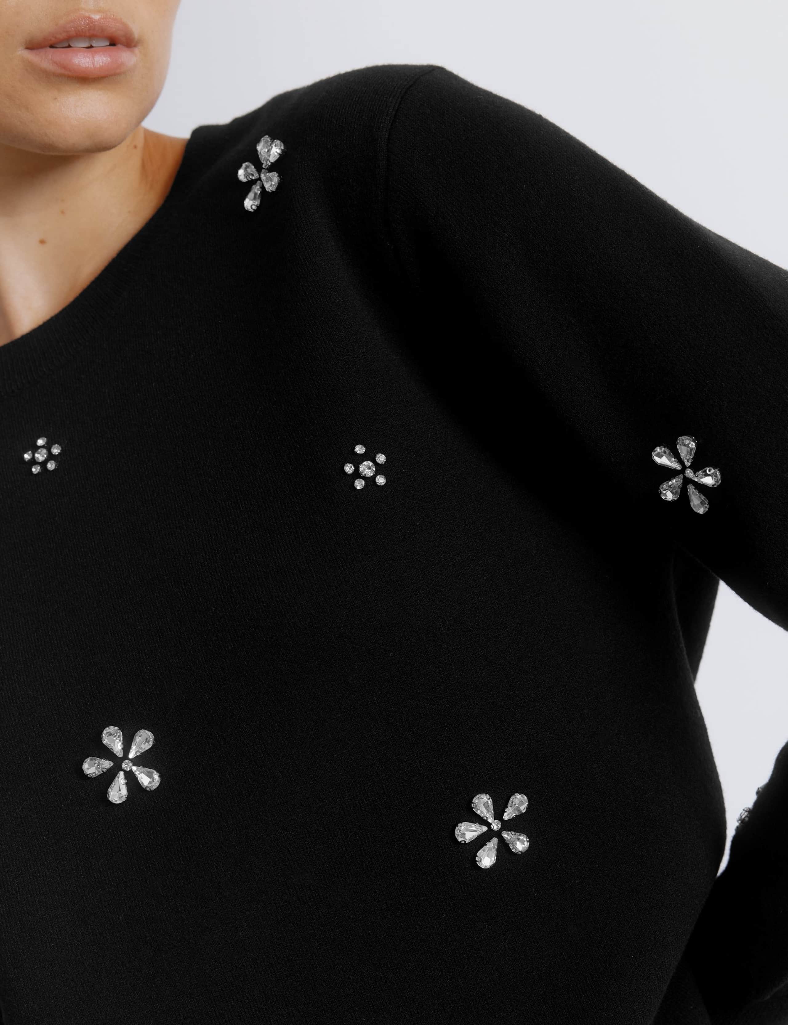 Embellished Crew Neck Jumper with Wool 4 of 4