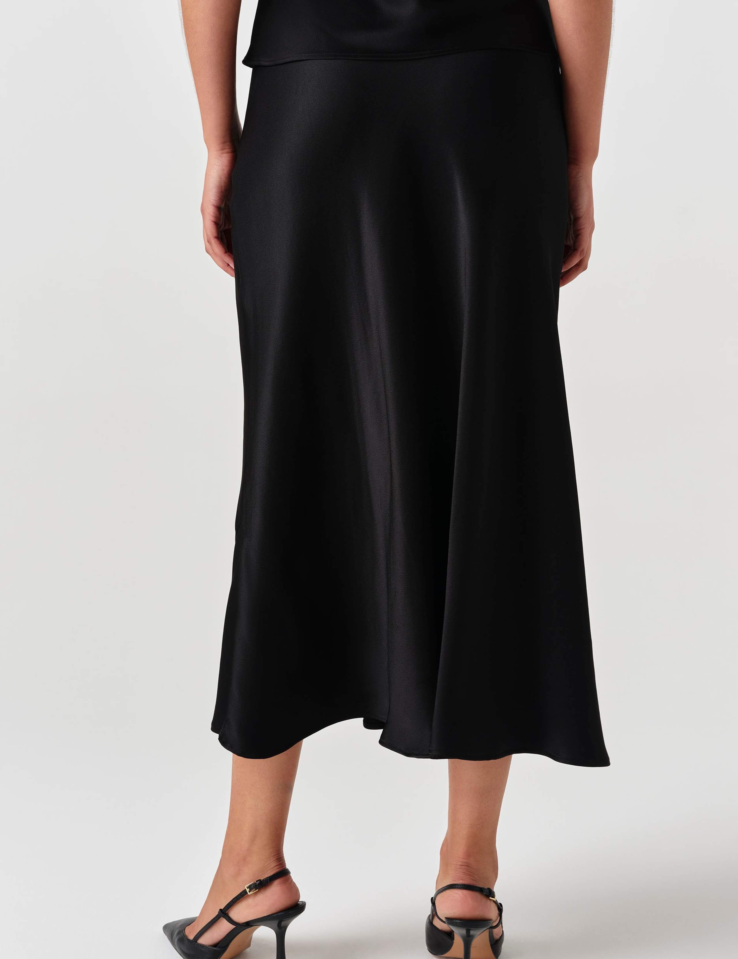 Satin Midi Slip Skirt 6 of 6