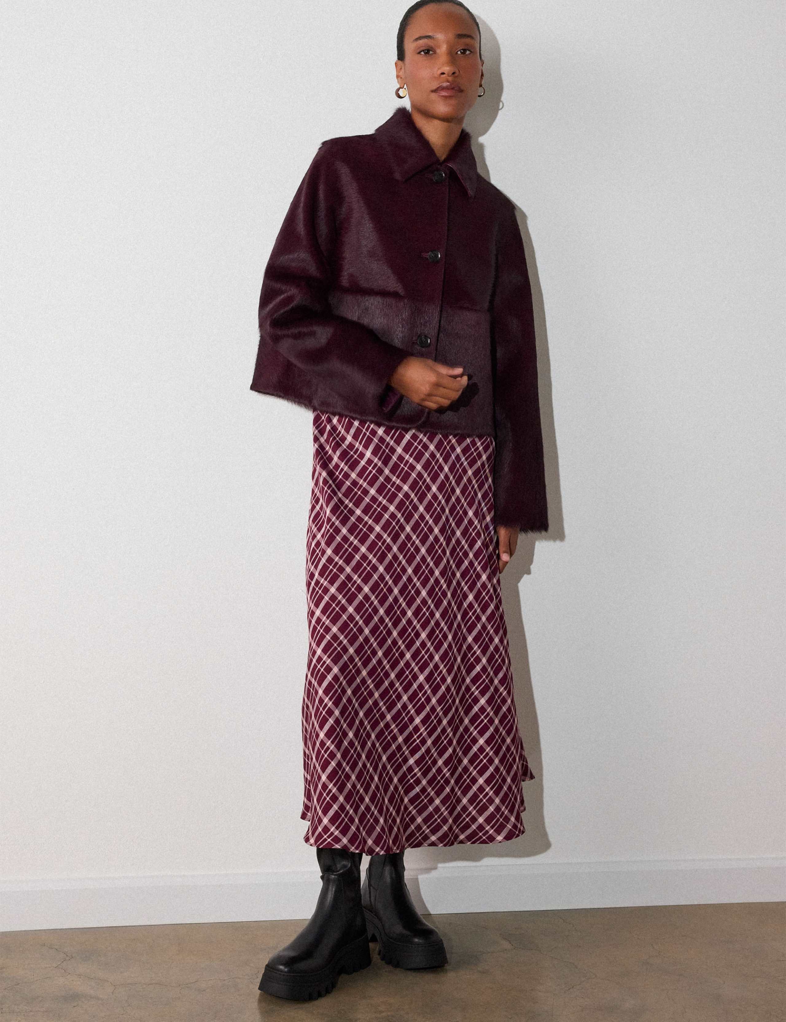 Checked Button Through Midi Shirt Dress 4 of 6