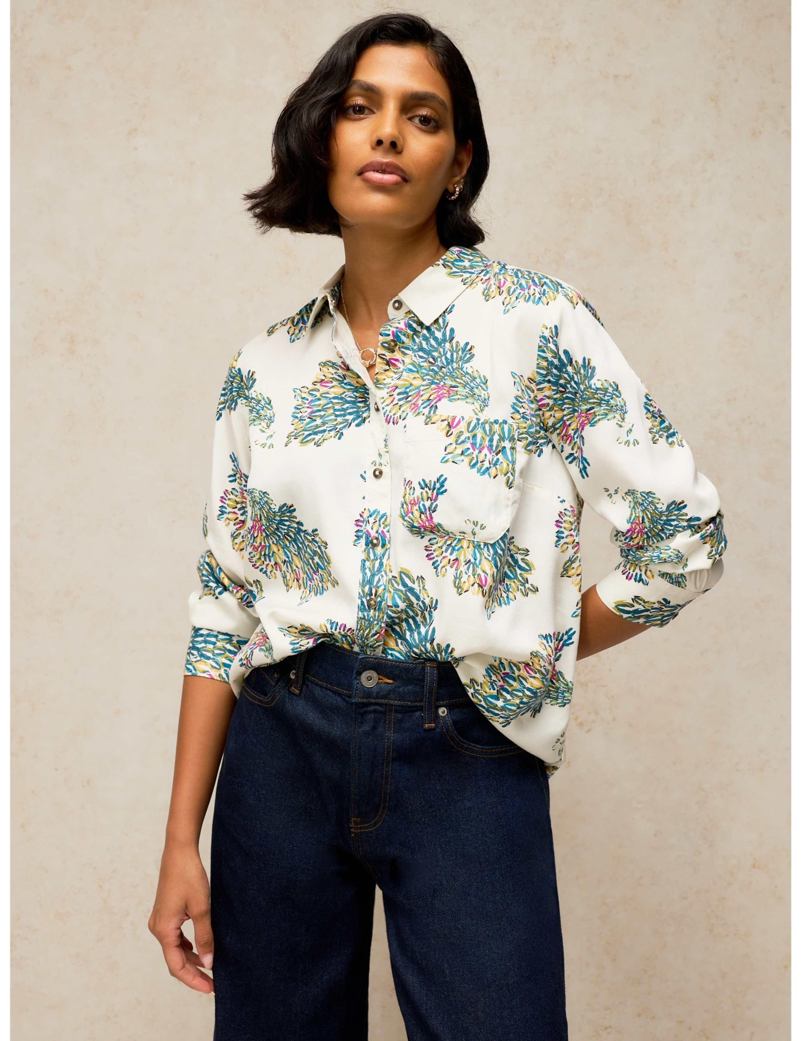 Libby Pure Cotton Printed Collared Shirt 1 of 6
