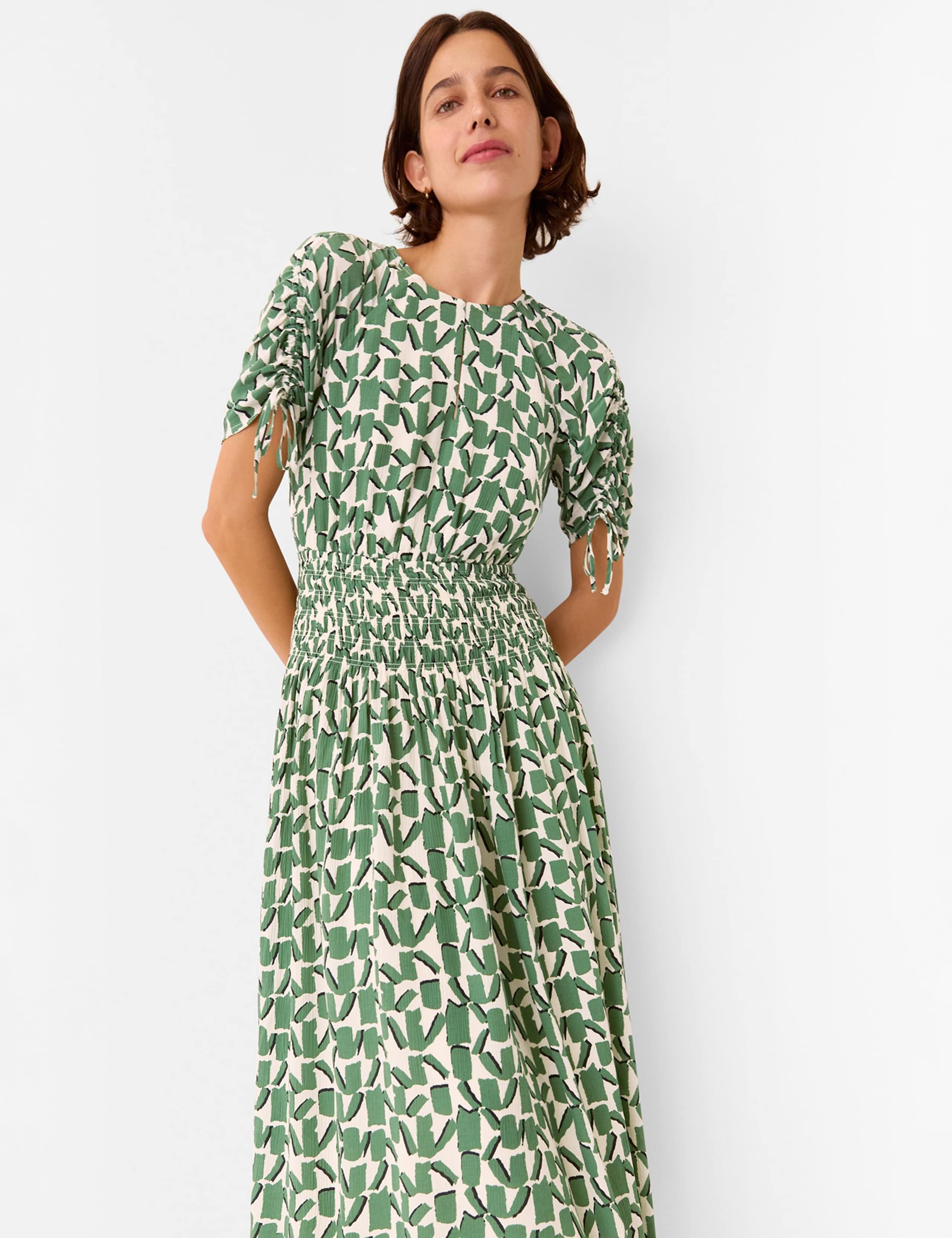 Printed Midi Waisted Dress 3 of 4