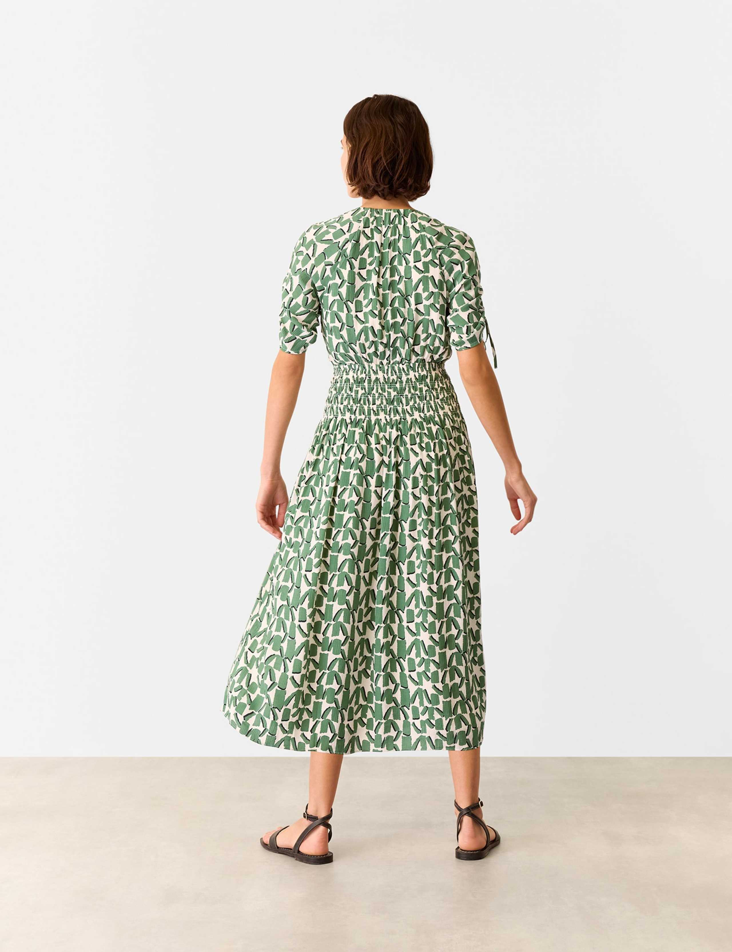 Printed Midi Waisted Dress 4 of 4
