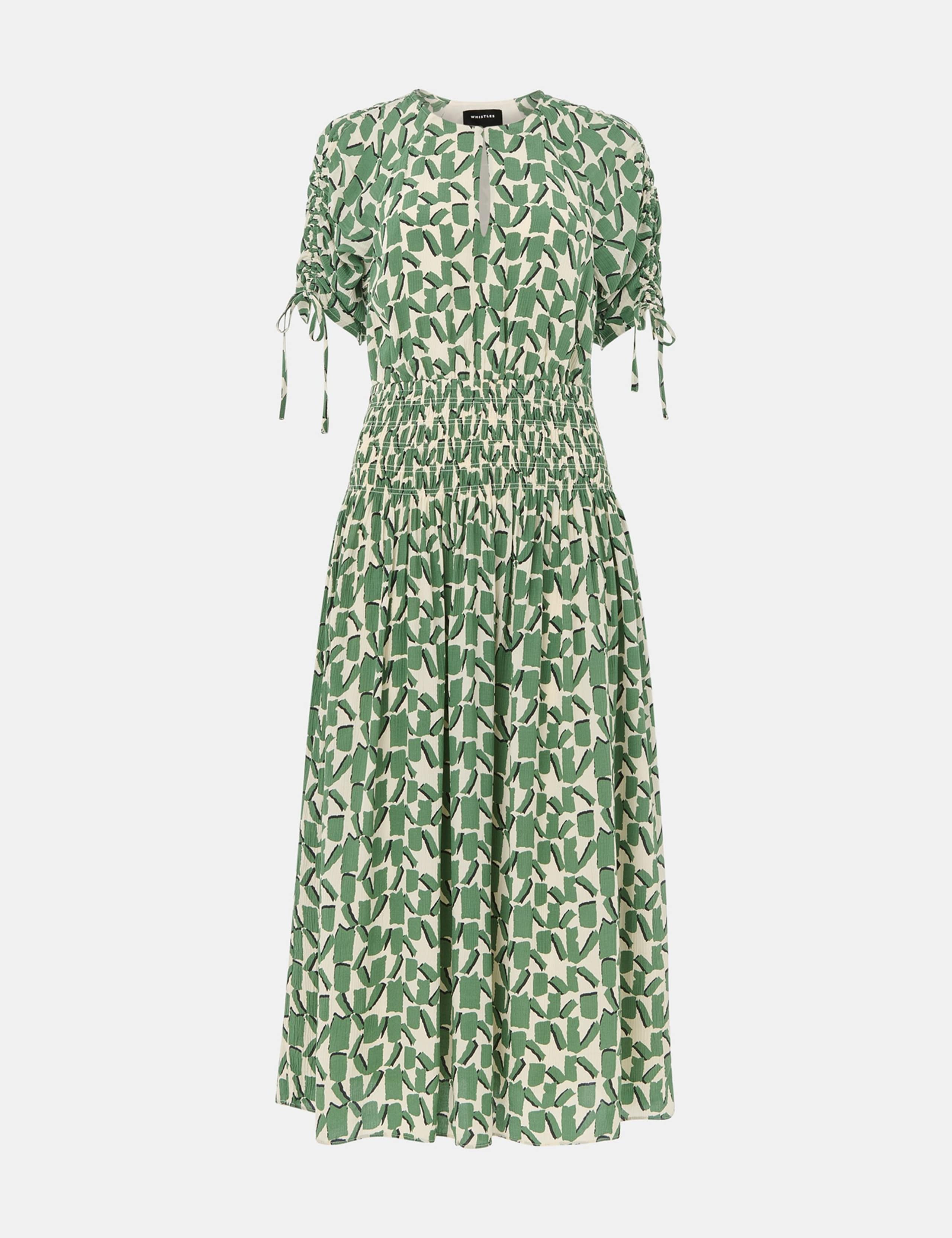 Printed Midi Waisted Dress 2 of 4