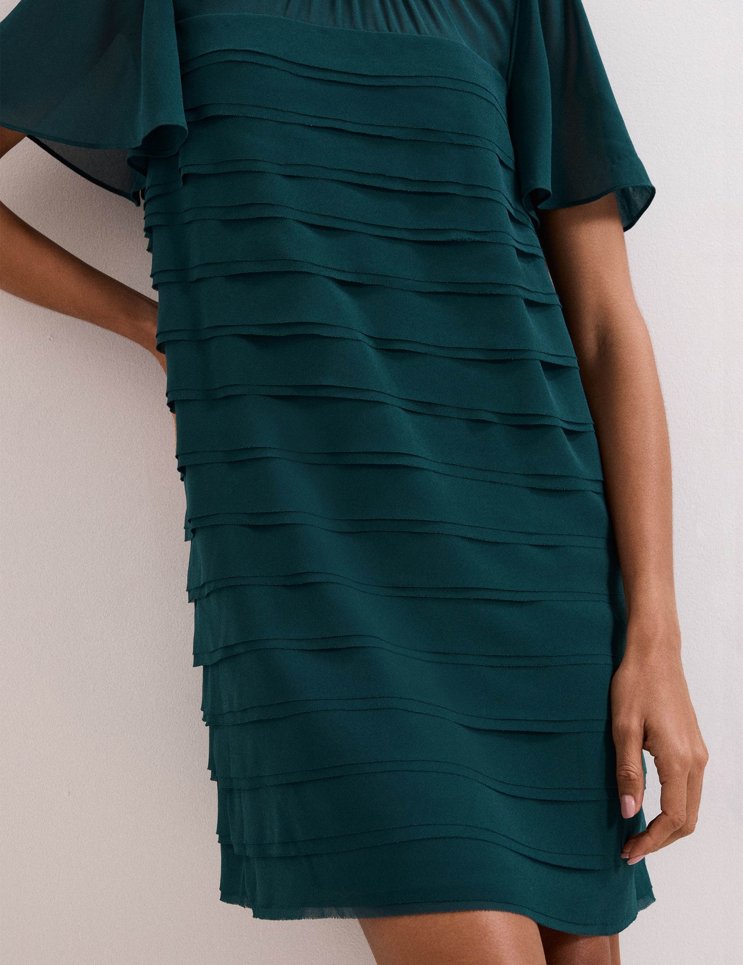 Textured Round Neck Mini Shift Dress 6 of 6