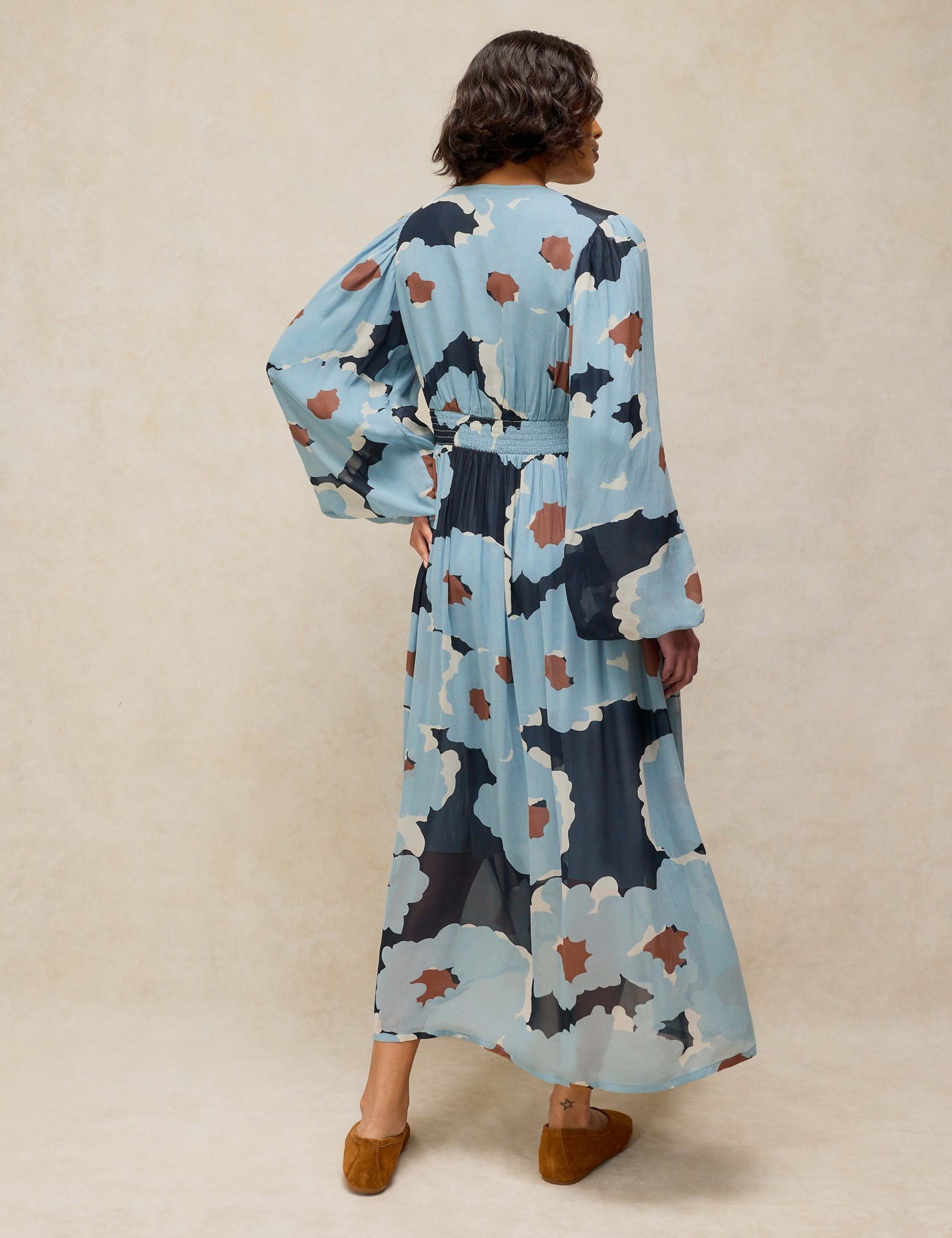 Floral Midi Waisted Dress 3 of 6