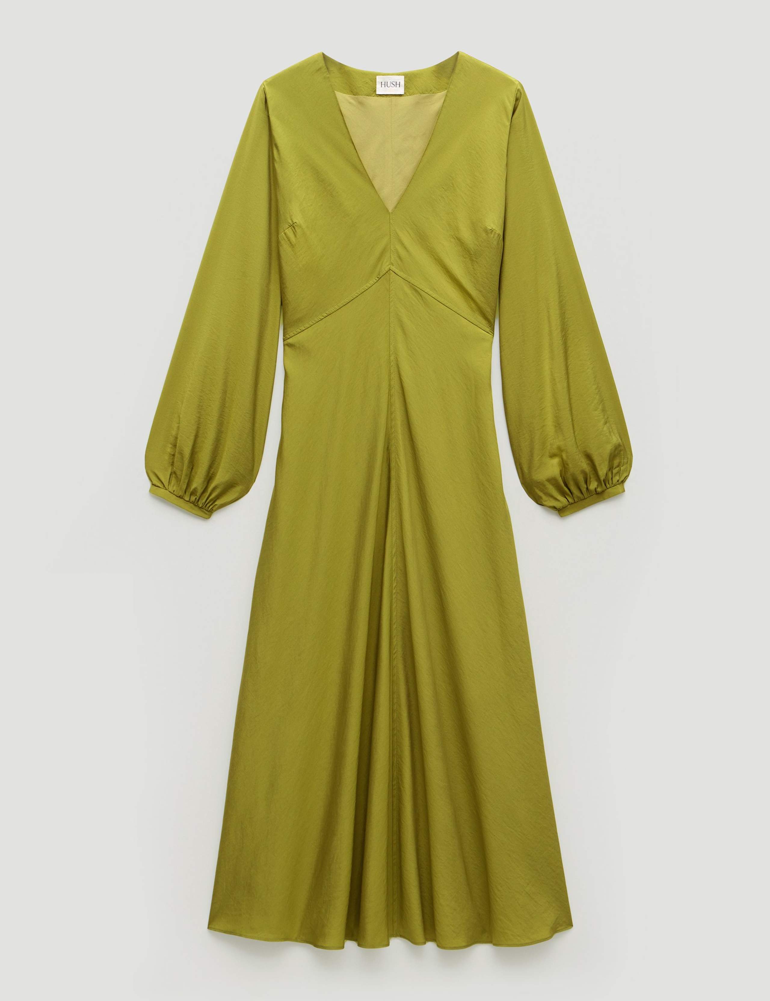 V-Neck Midi Waisted Dress 2 of 5