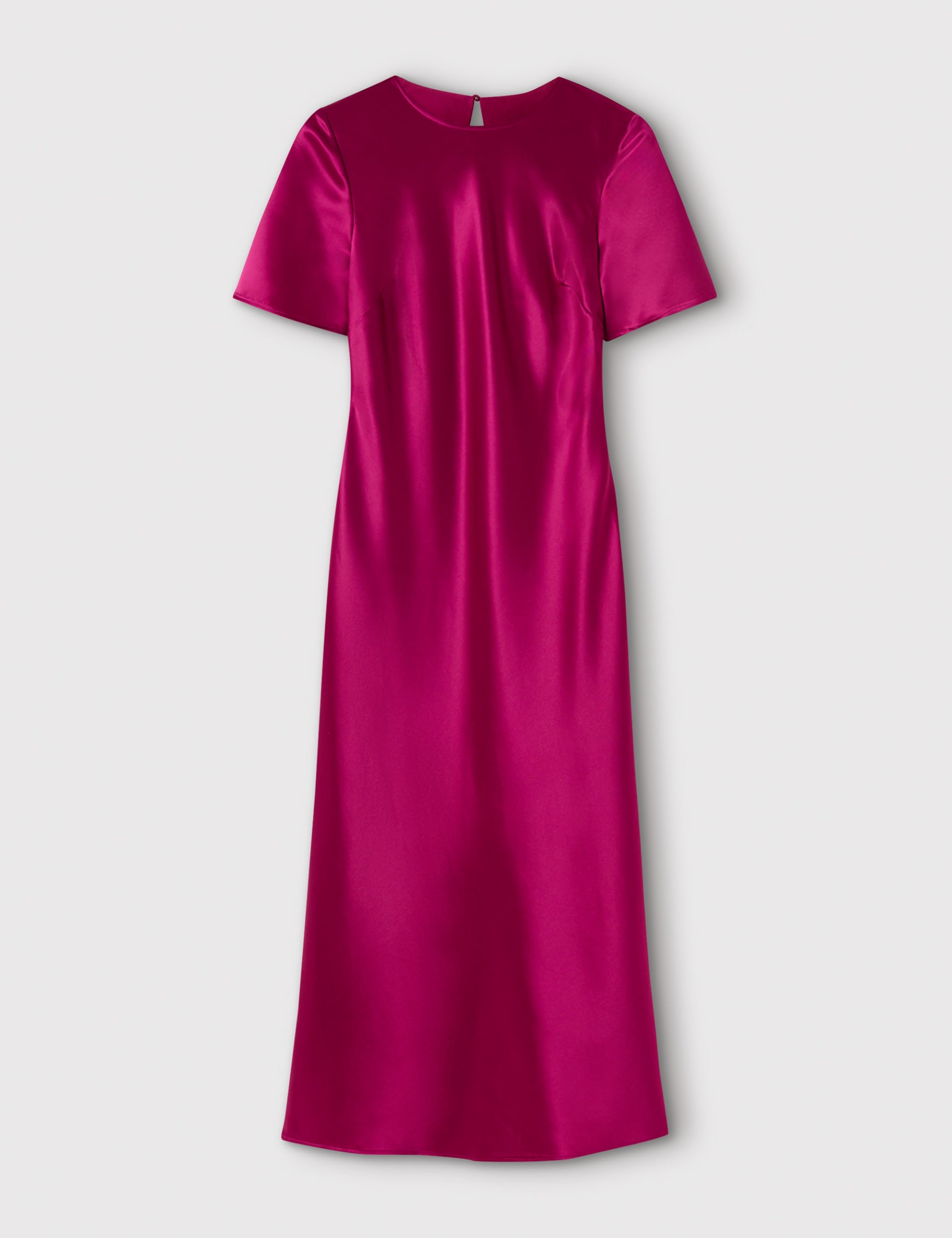 Satin Twist Front Midi Bodycon Dress 2 of 7