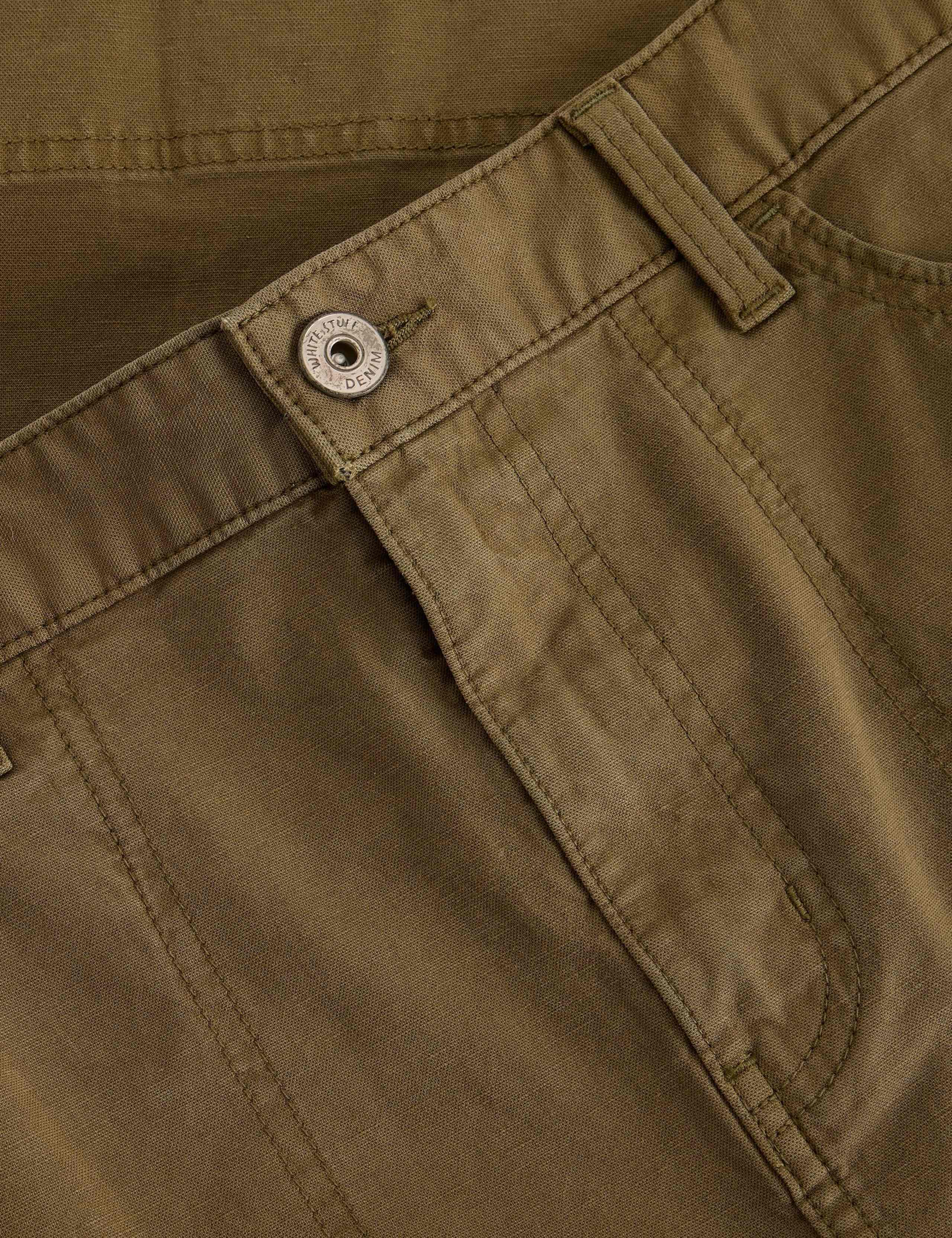 Cotton Rich A-Line Skirt with Linen 6 of 6