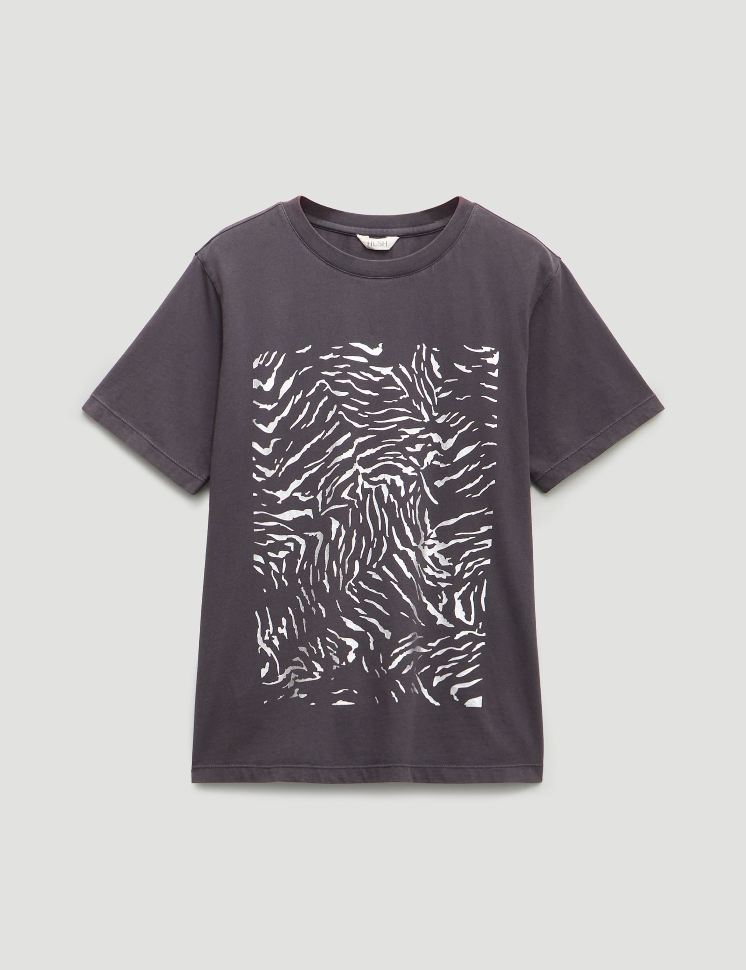 Pure Cotton Foil Animal Print T-Shirt 2 of 5